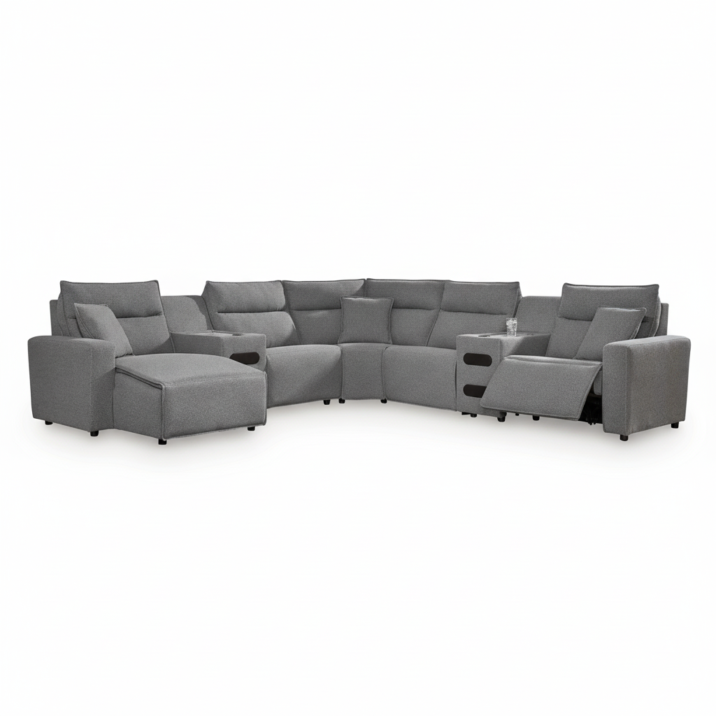 Modmax II 7-Piece Power Reclining Sectional with Audio Consoles