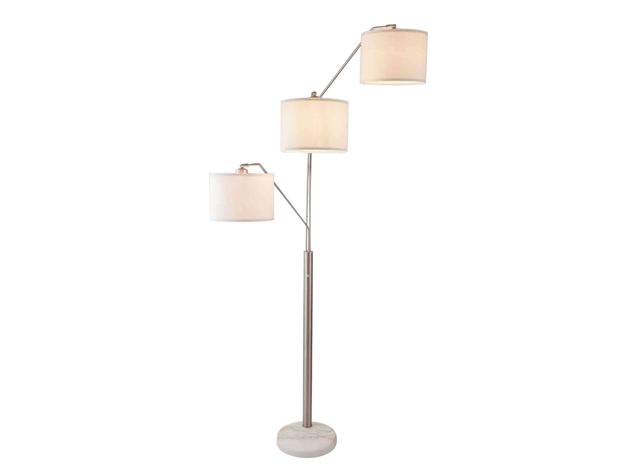 iyanna Silver/Beige Arch Lamp