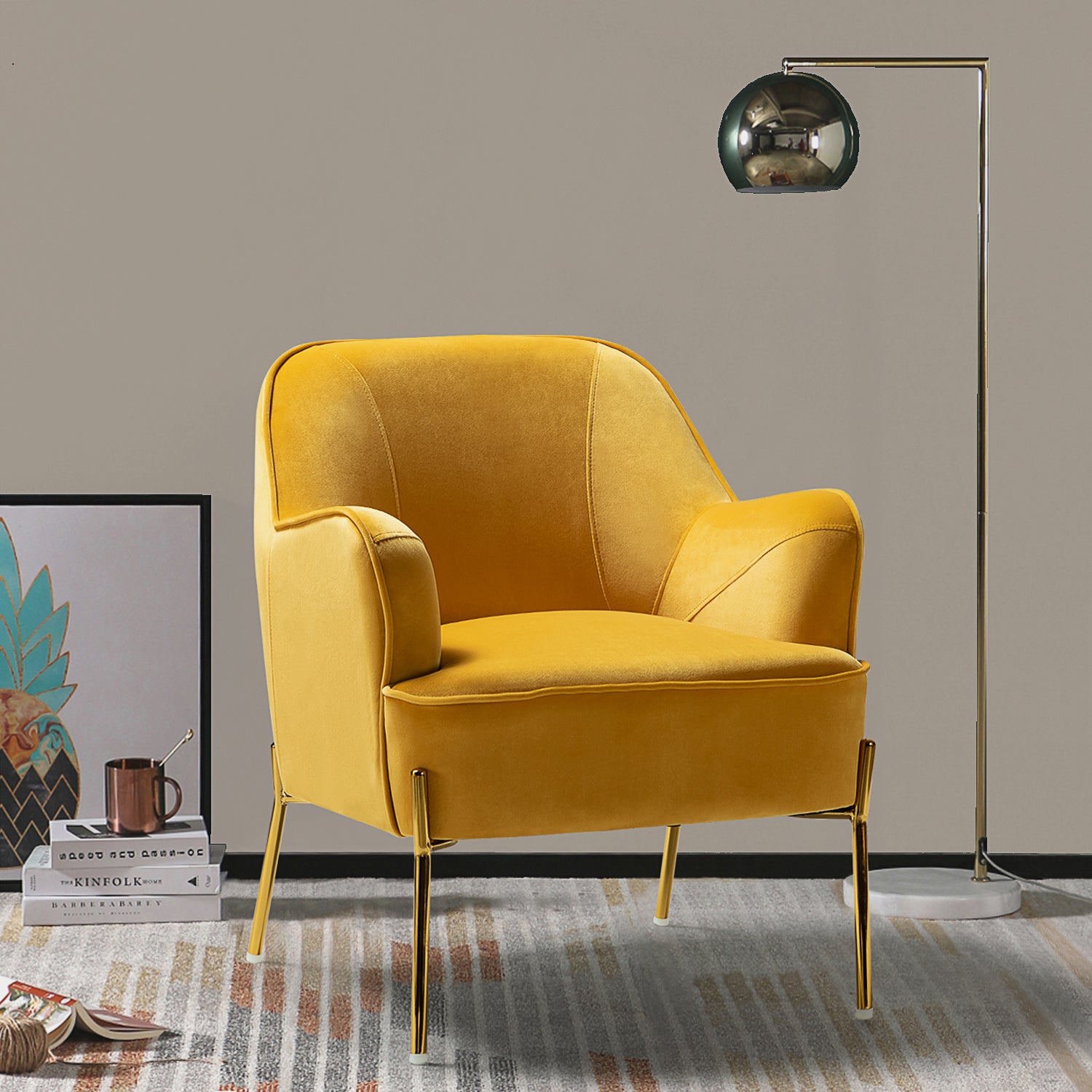 Nora Accent Chair in Mustard