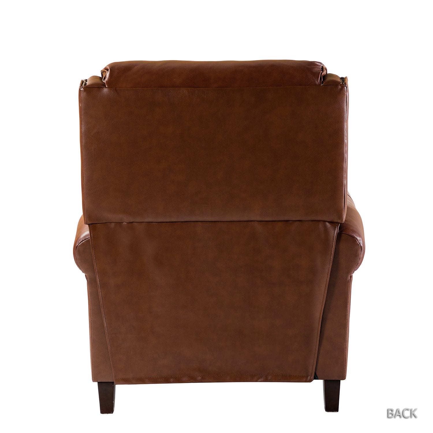 Franco Genuine Leather Recliner in Brown
