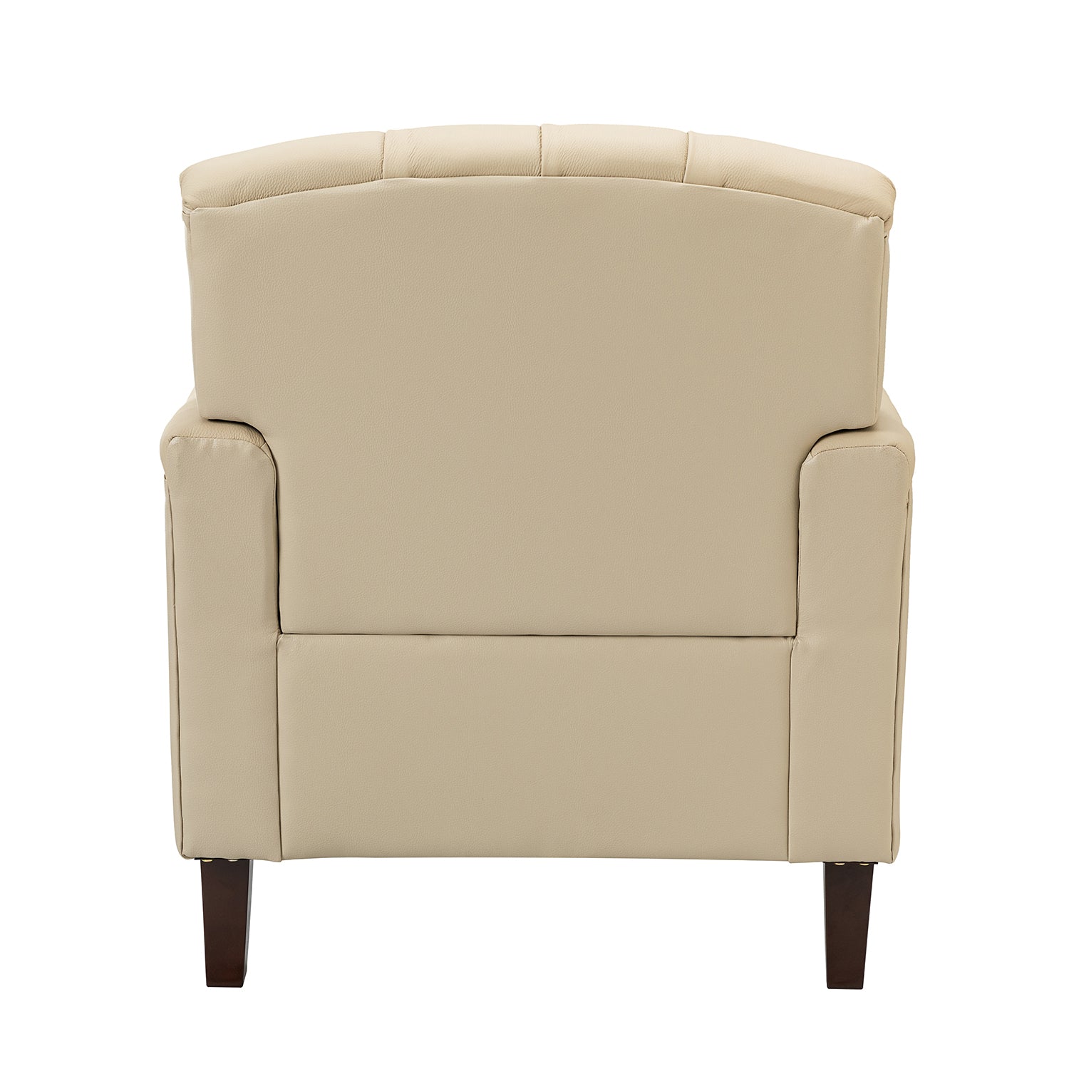 Elijah Genuine Leather Armchair in Beige