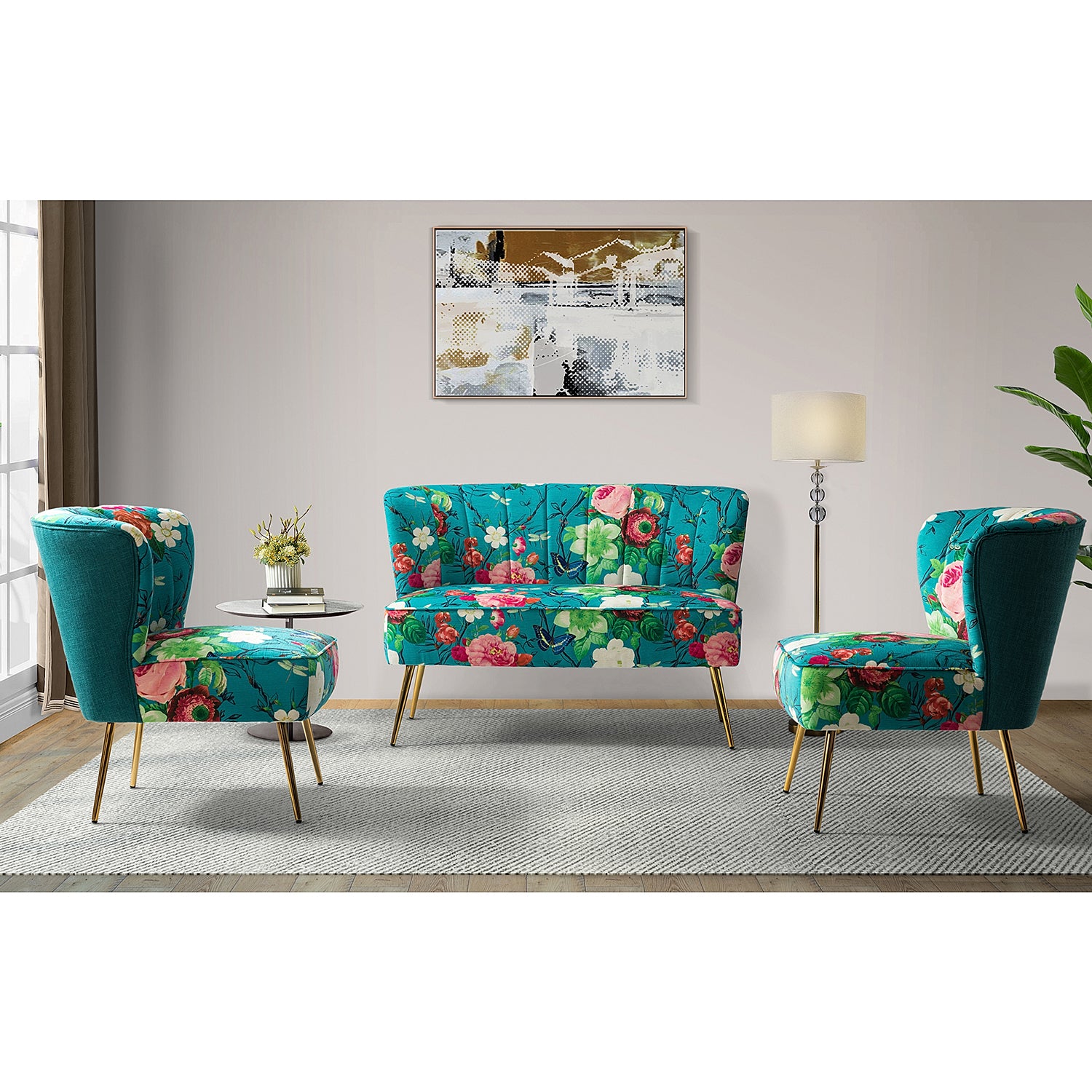 Cuneo Loveseat in Blue