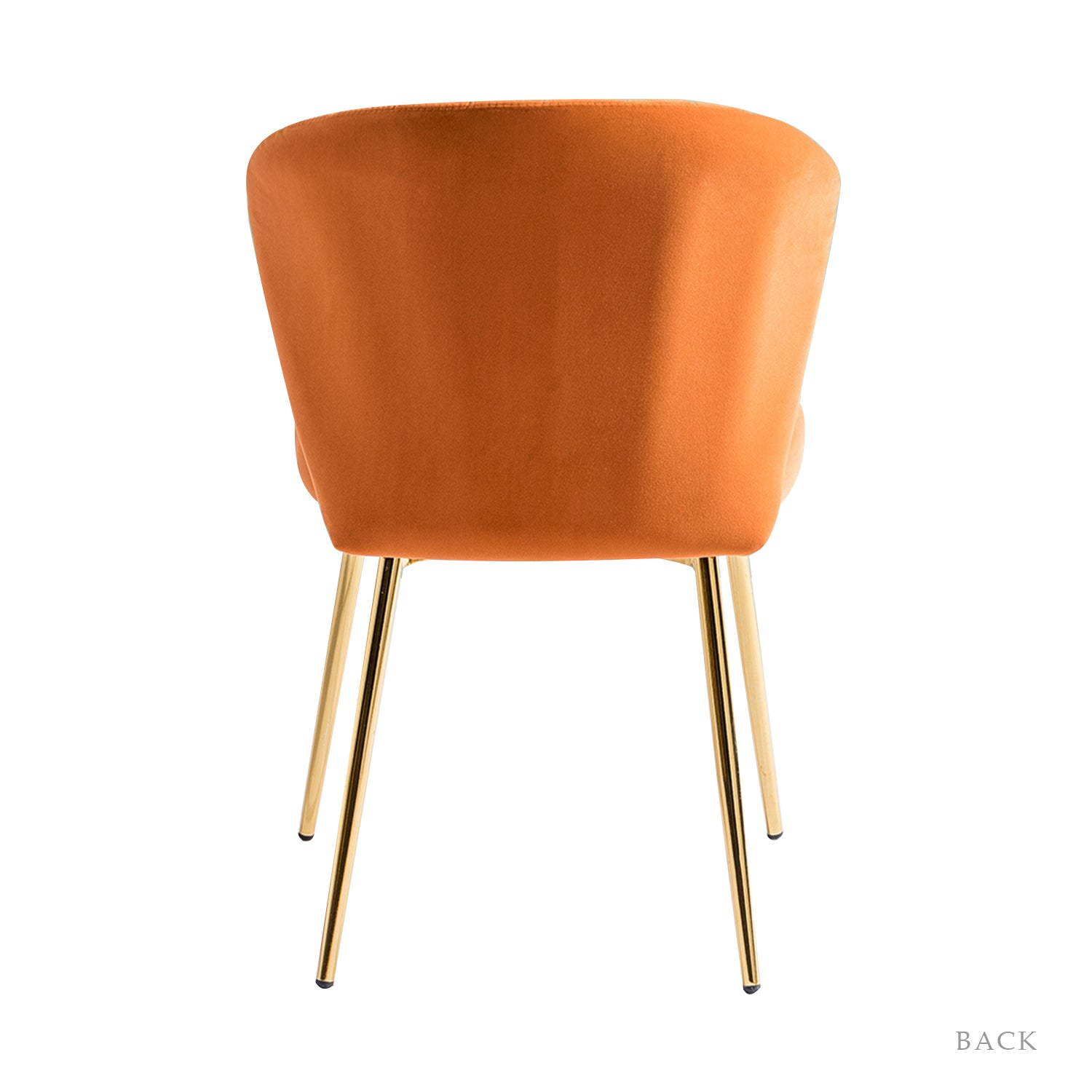 Milia Dining Chair Set of 2 in Orange