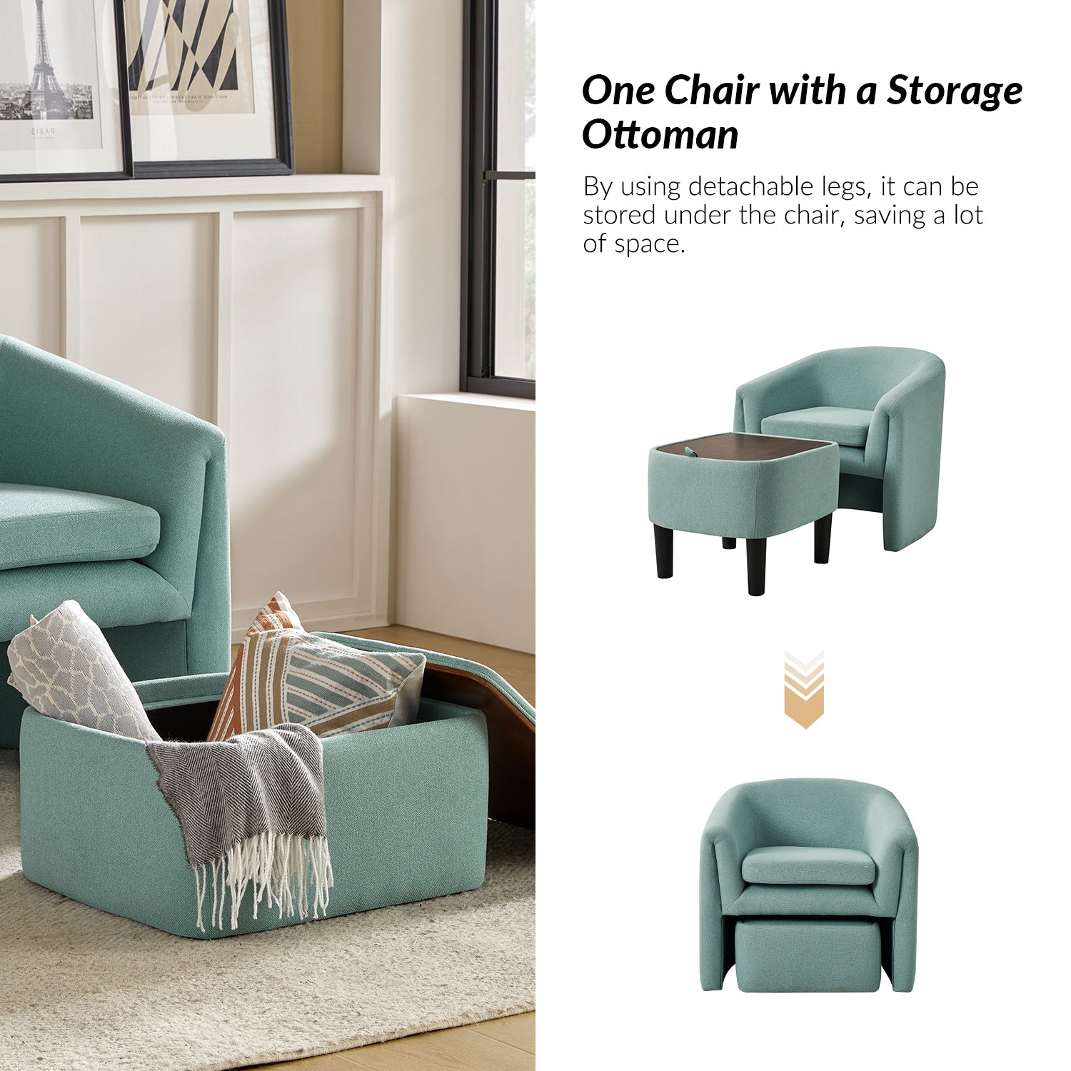 Arturo Armchair in Teal
