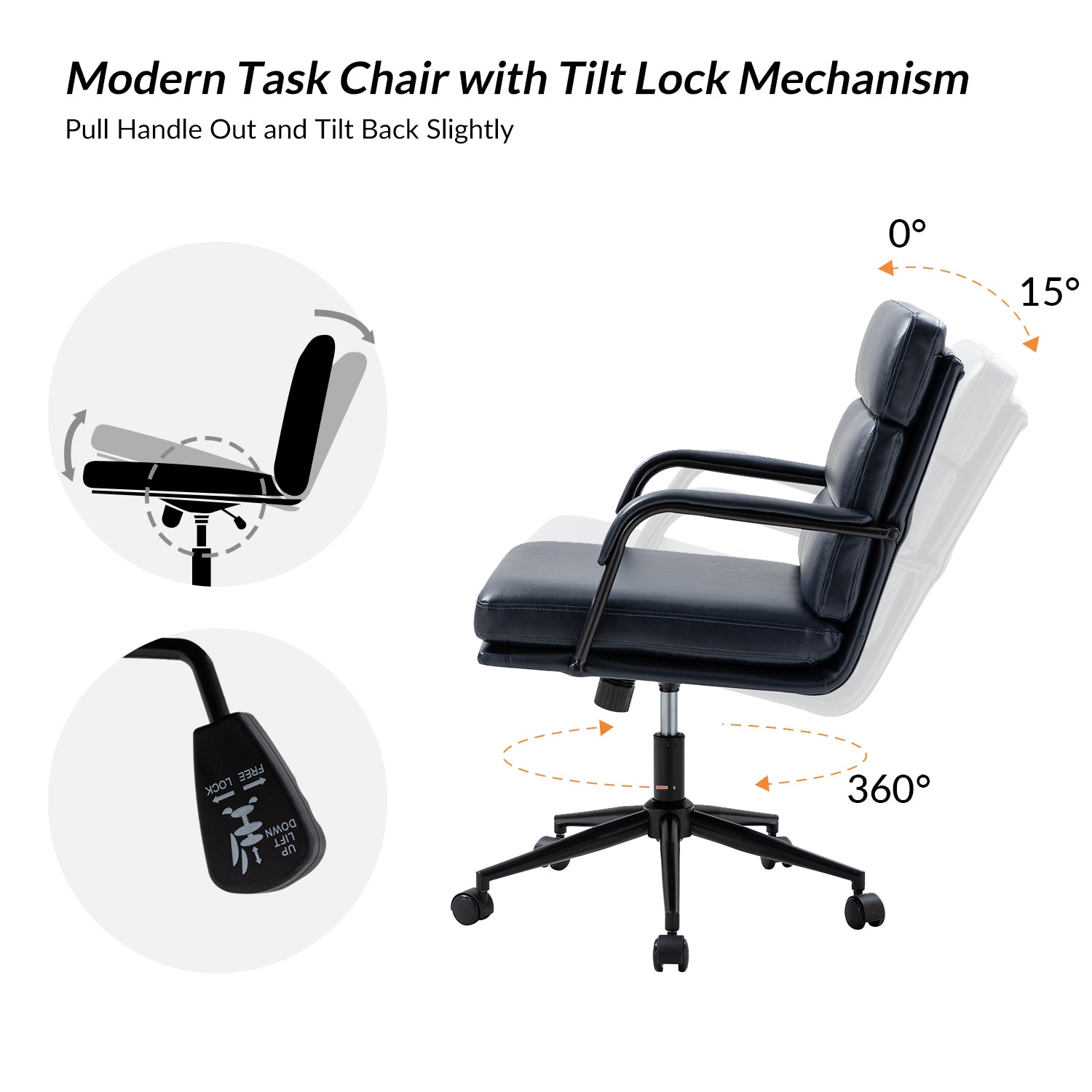 Indigo Task Chair in Navy
