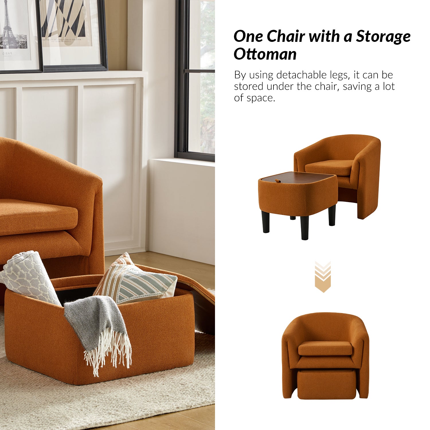 Arturo Armchair in Orange