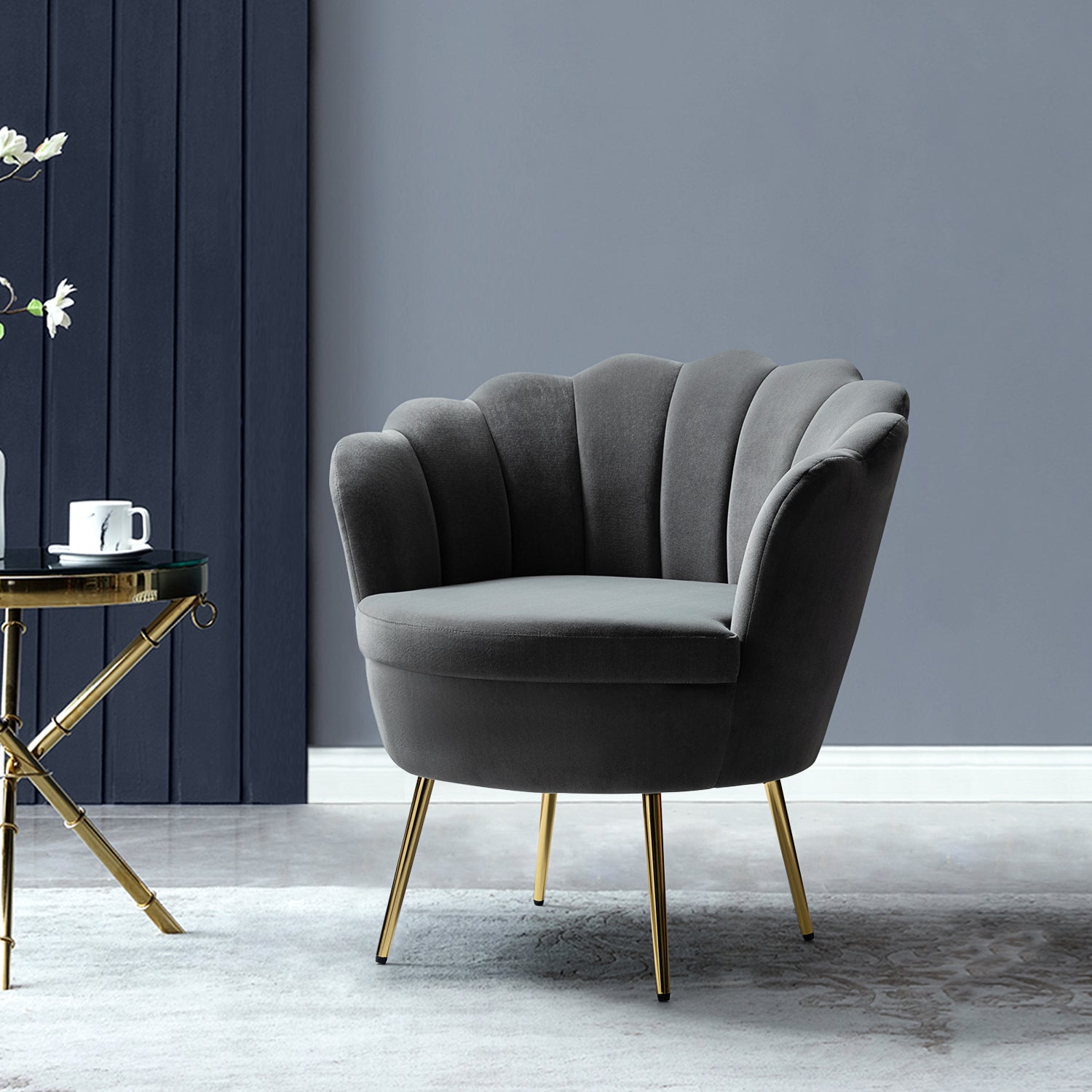 Donata Barrel Chair in Grey