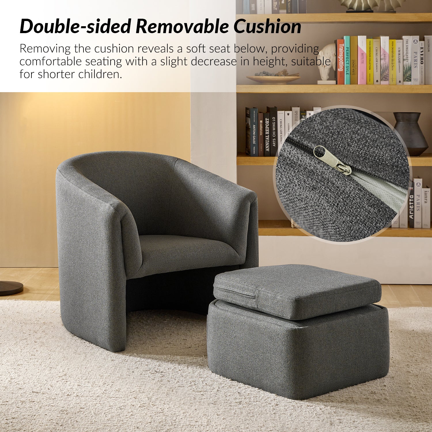 Arturo Armchair in Grey