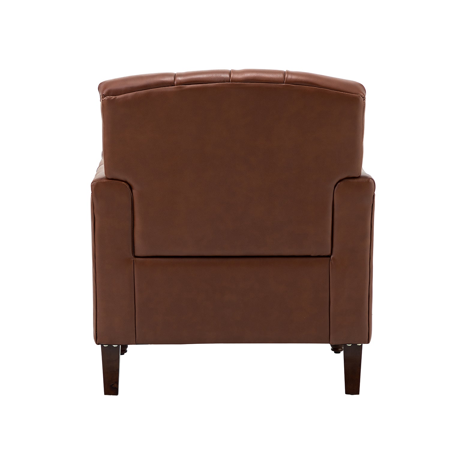 Elijah Genuine Leather Armchair in Brown