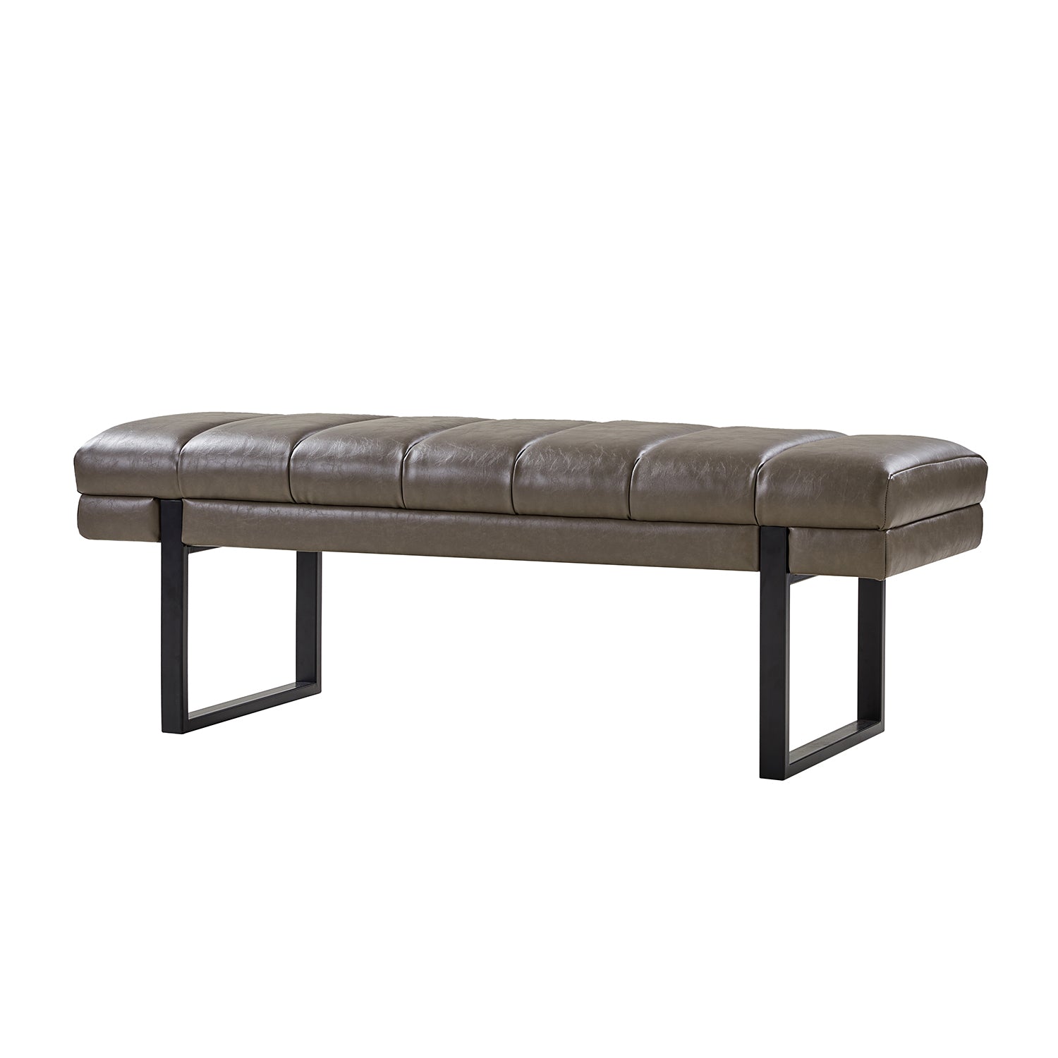 Laurg Upholstered Bench in Grey
