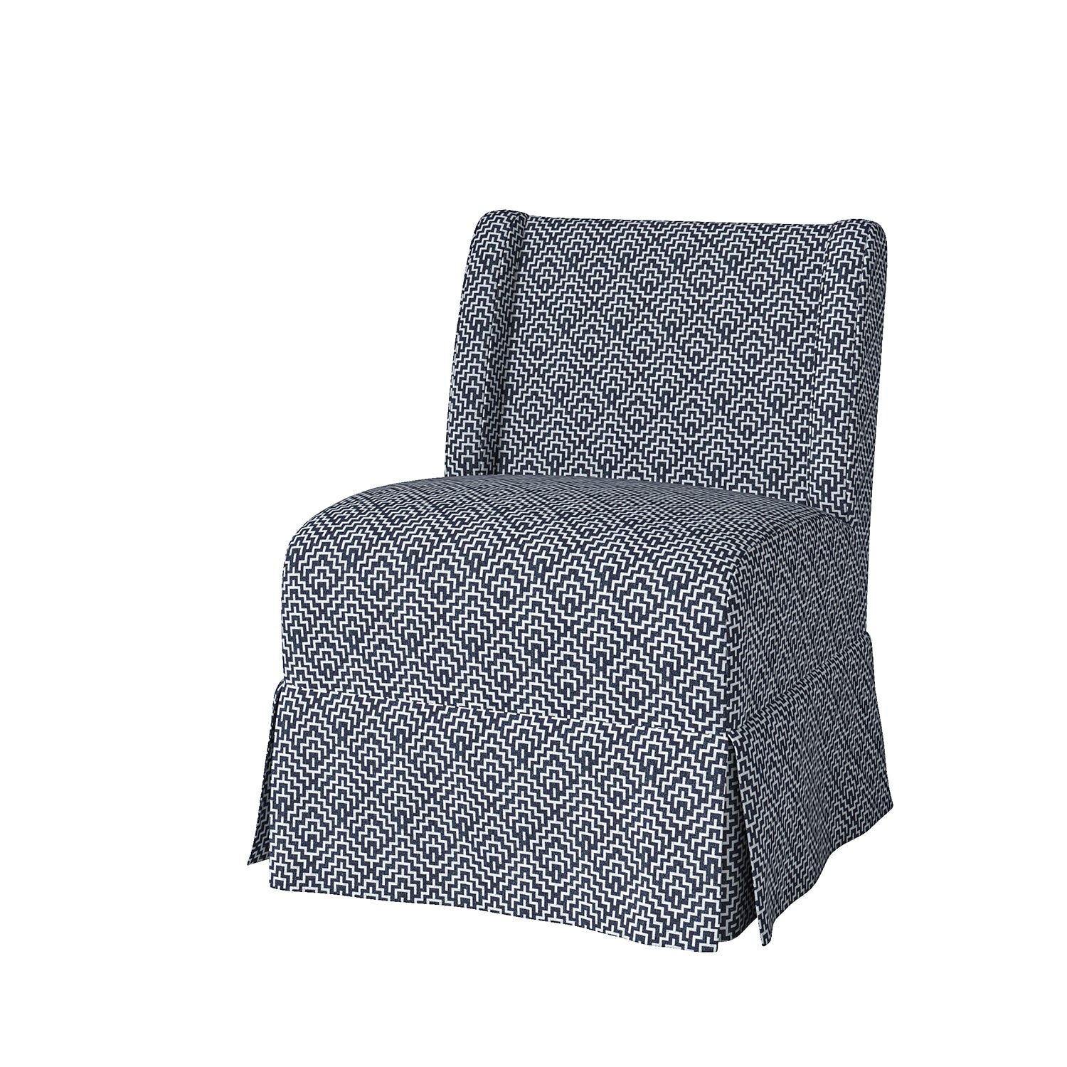 Edwin Slipcovered Chair in Geometric