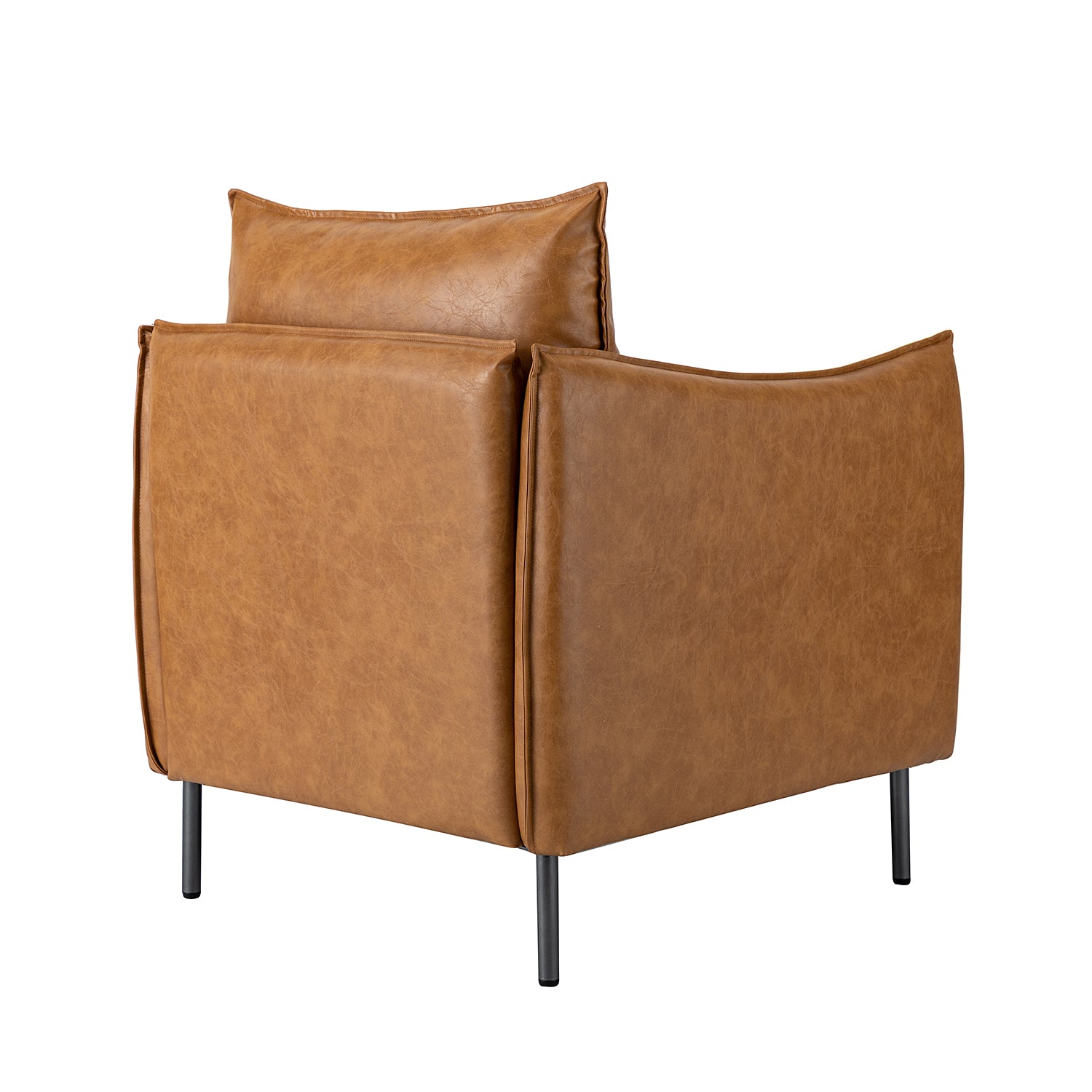 Georges Vegan Leather Armchair in Camel