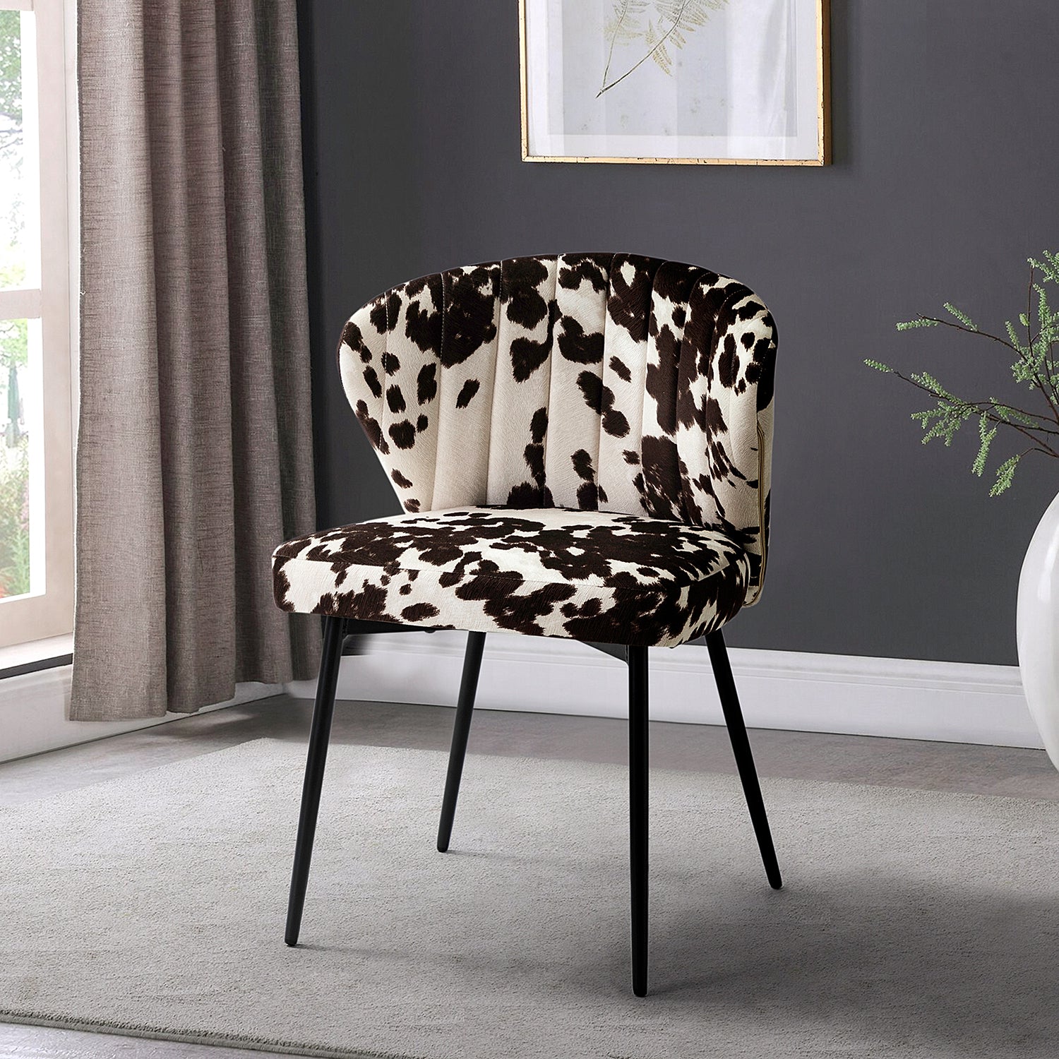 Bonatti Side Chair in Cowhide