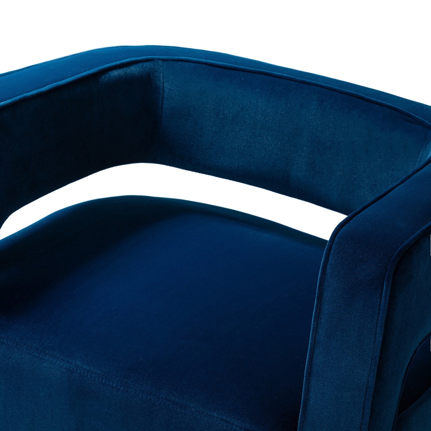 Blanca Swivel Barrel Chair in Navy