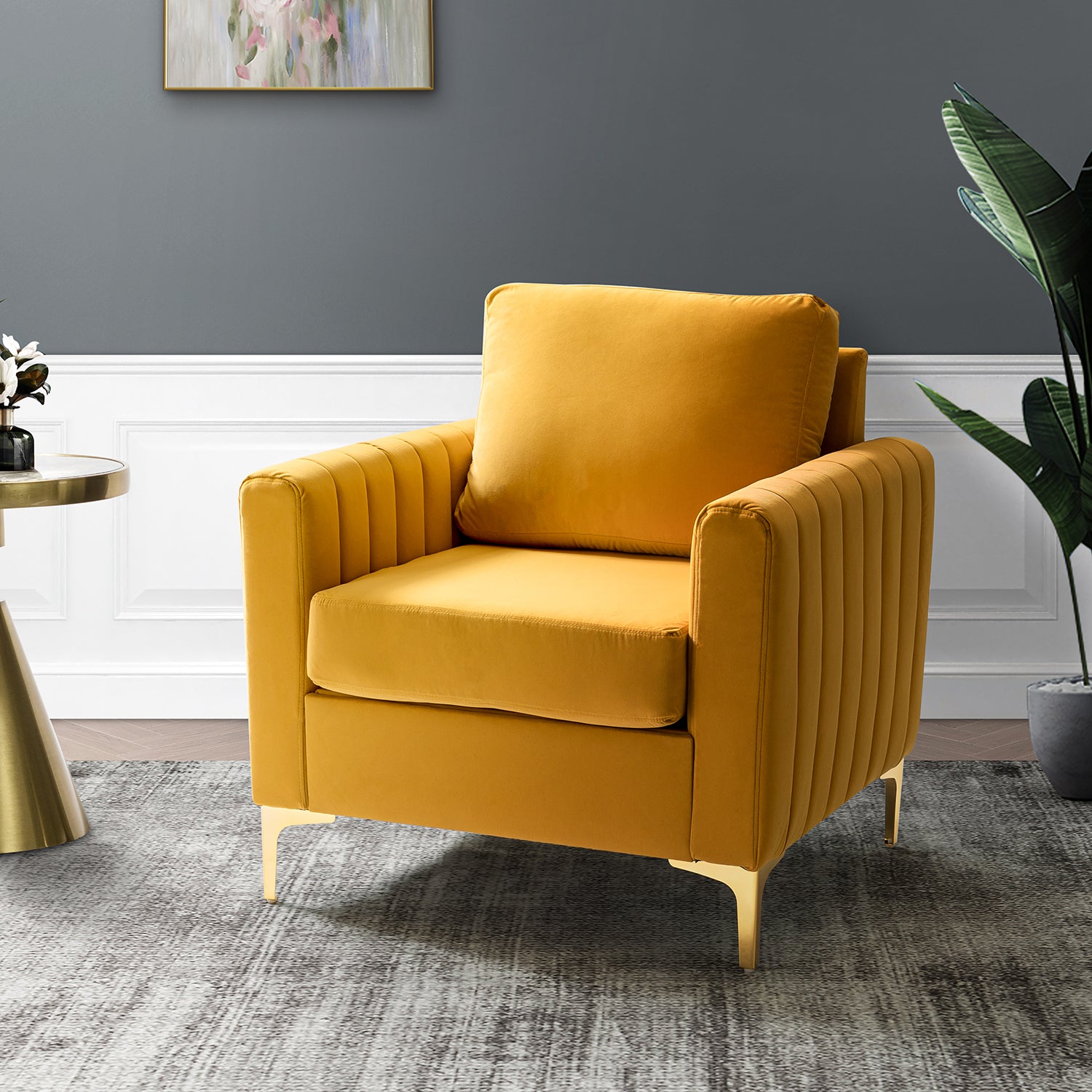Ganymedes Club Chair in Mustard