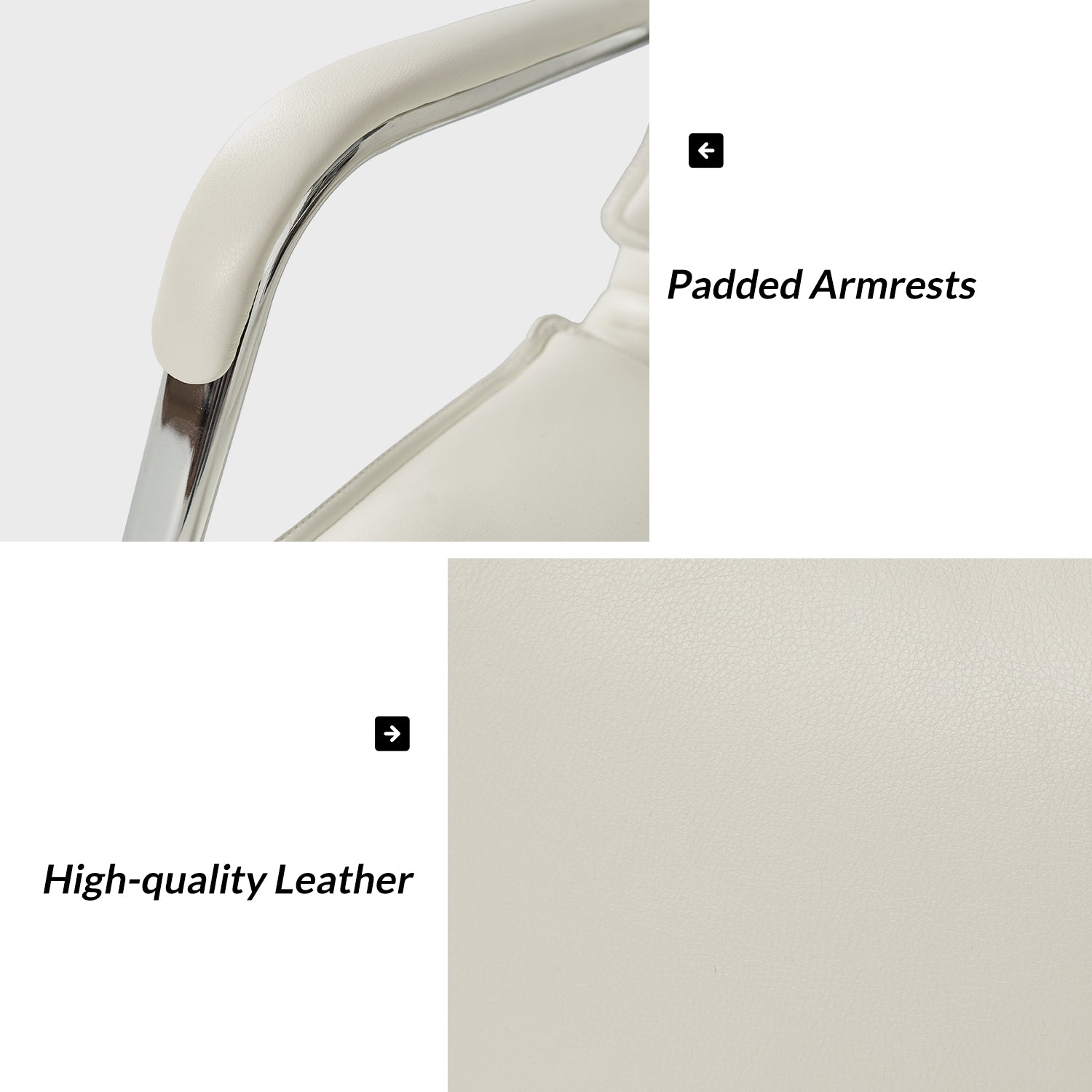 Leather Task Chair in White