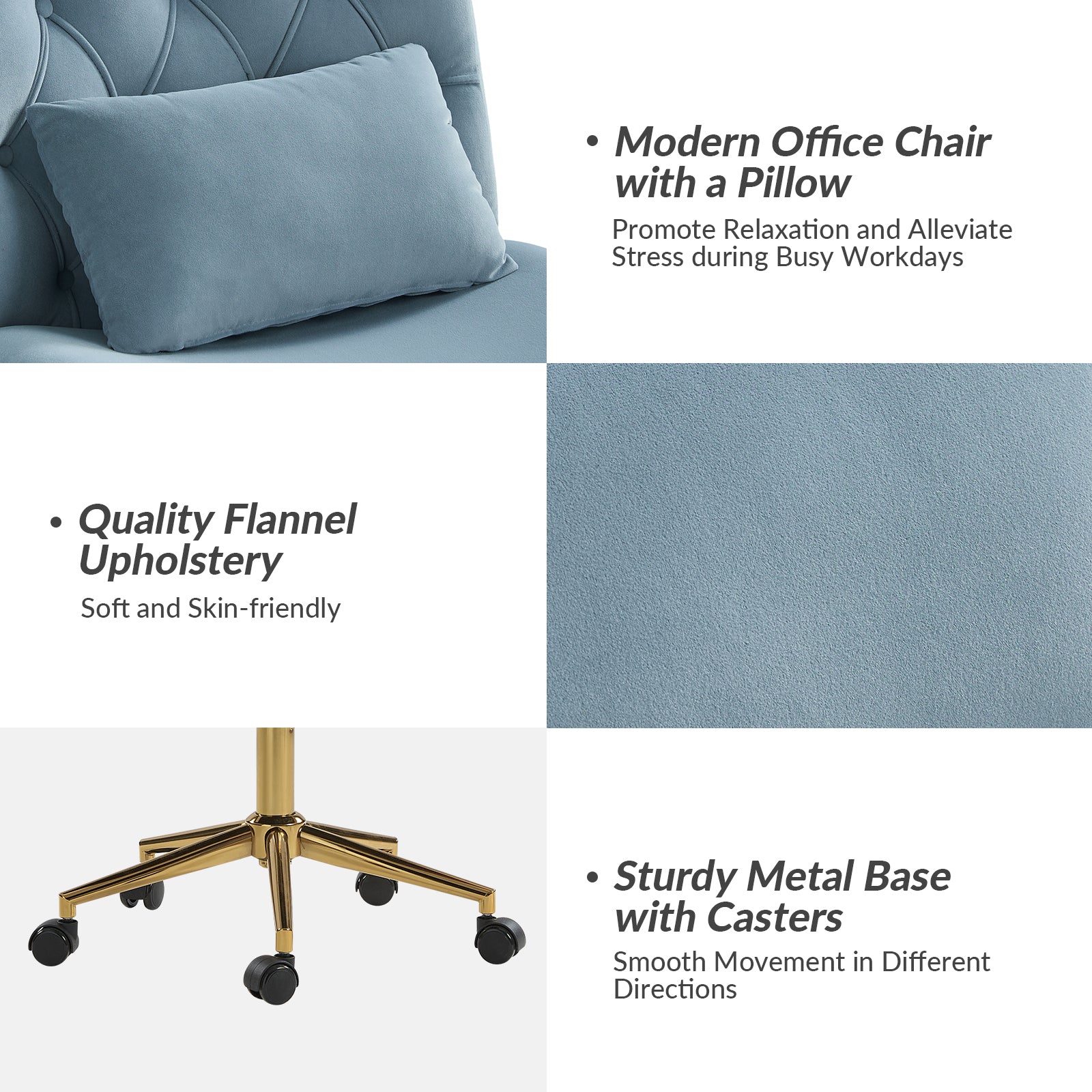 Violet Office Chair in Blue