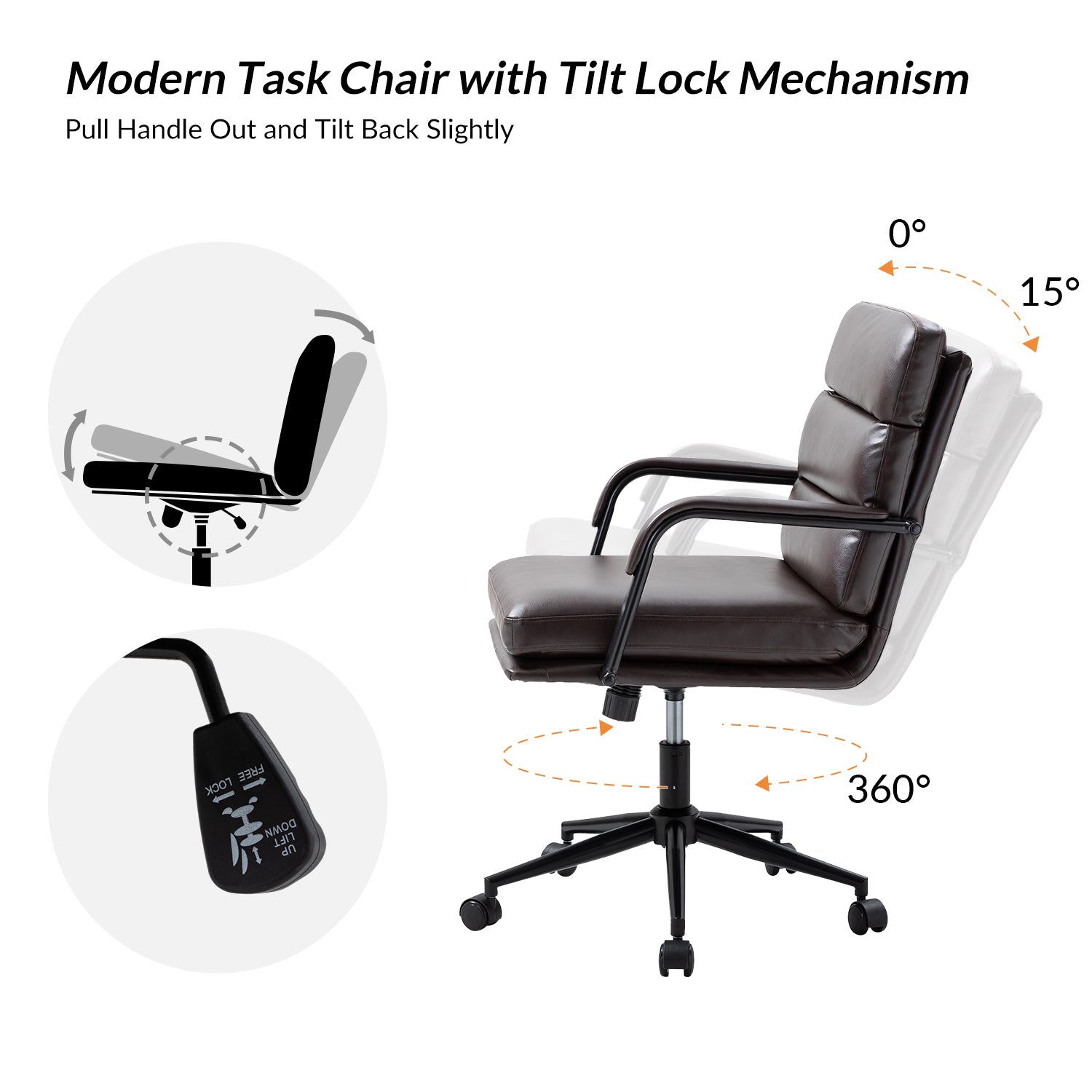 Indigo Task Chair in Brown