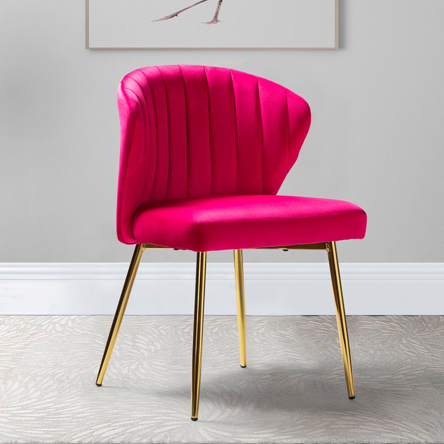 Luna Side Chair in Fuchsia