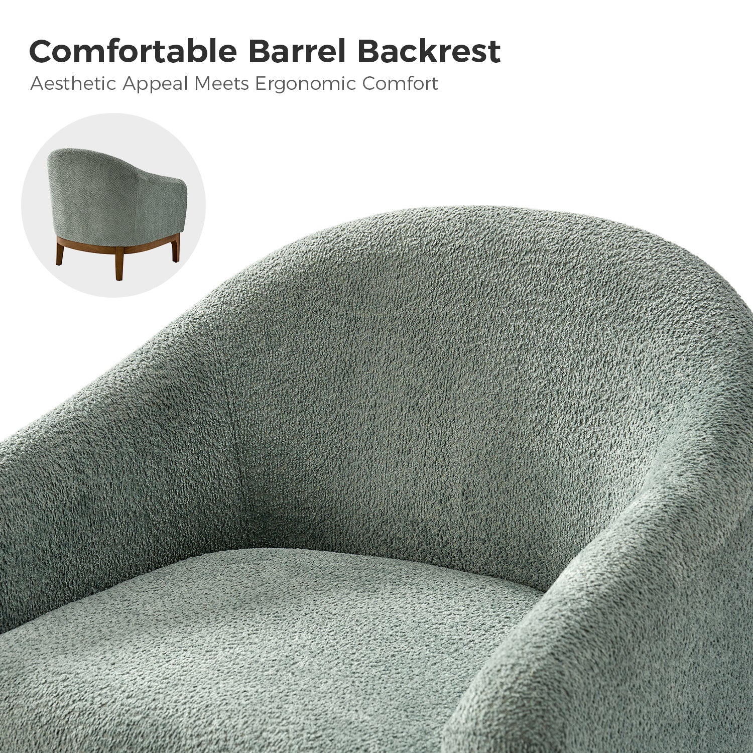 Joseph Boucle Armchair Chair in Sage