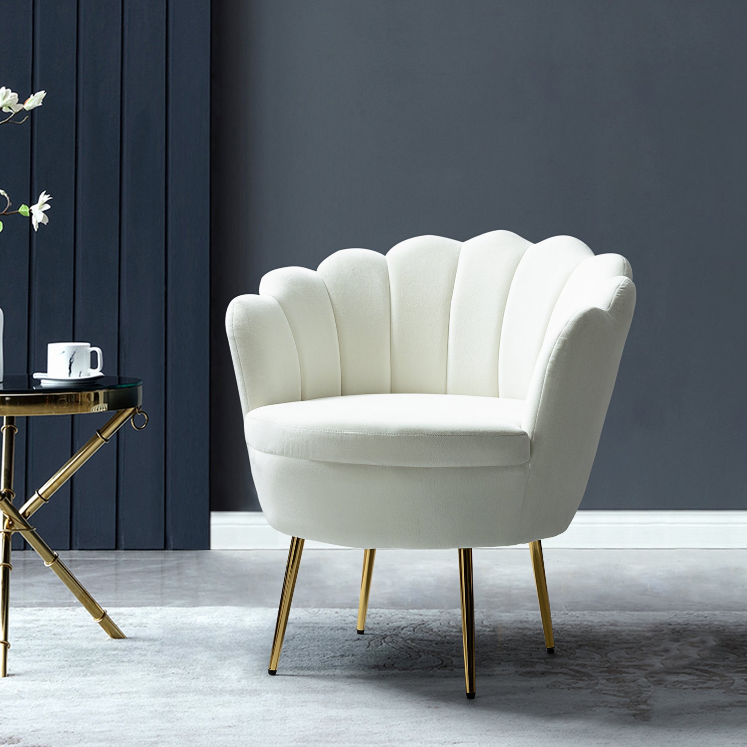 Donata Barrel Chair in Ivory