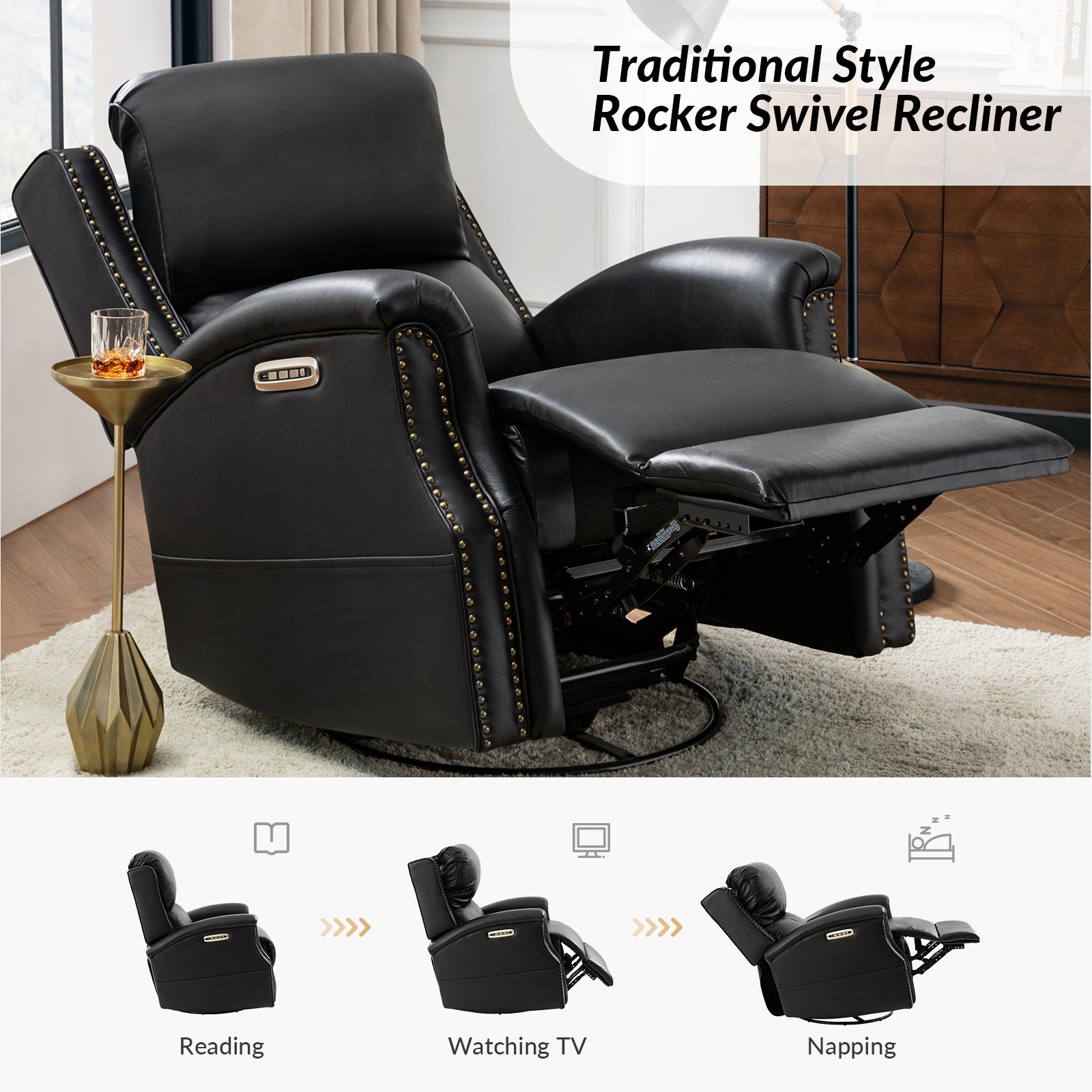 Andreas Glider Chair in Black
