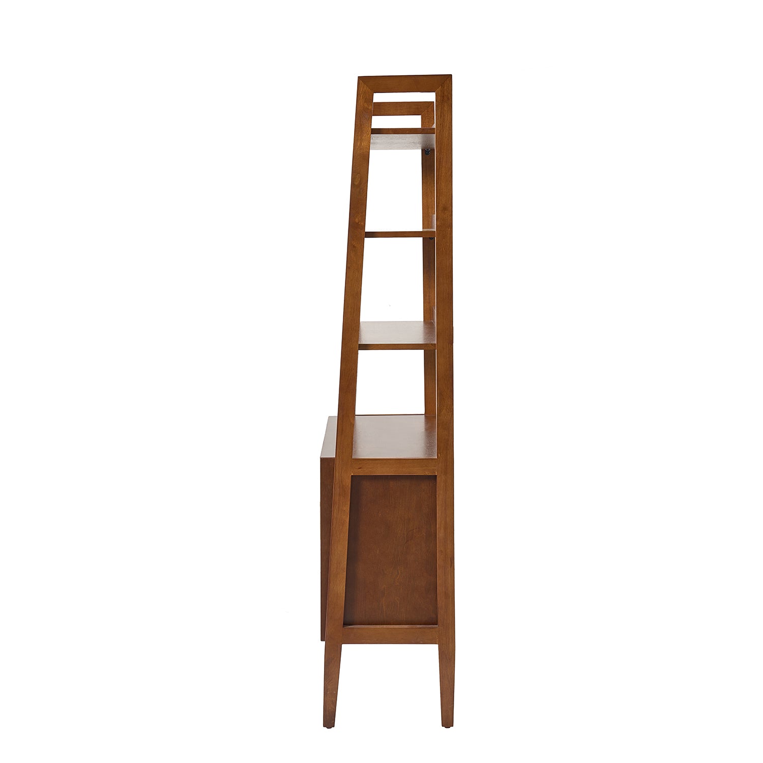 Andrs Solid Wood Ladder Bookcase in Walnut