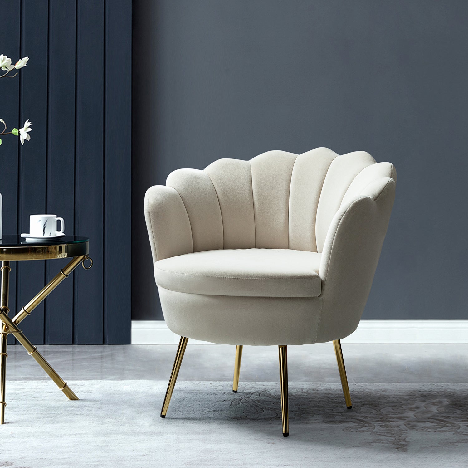 Donata Barrel Chair in Tan