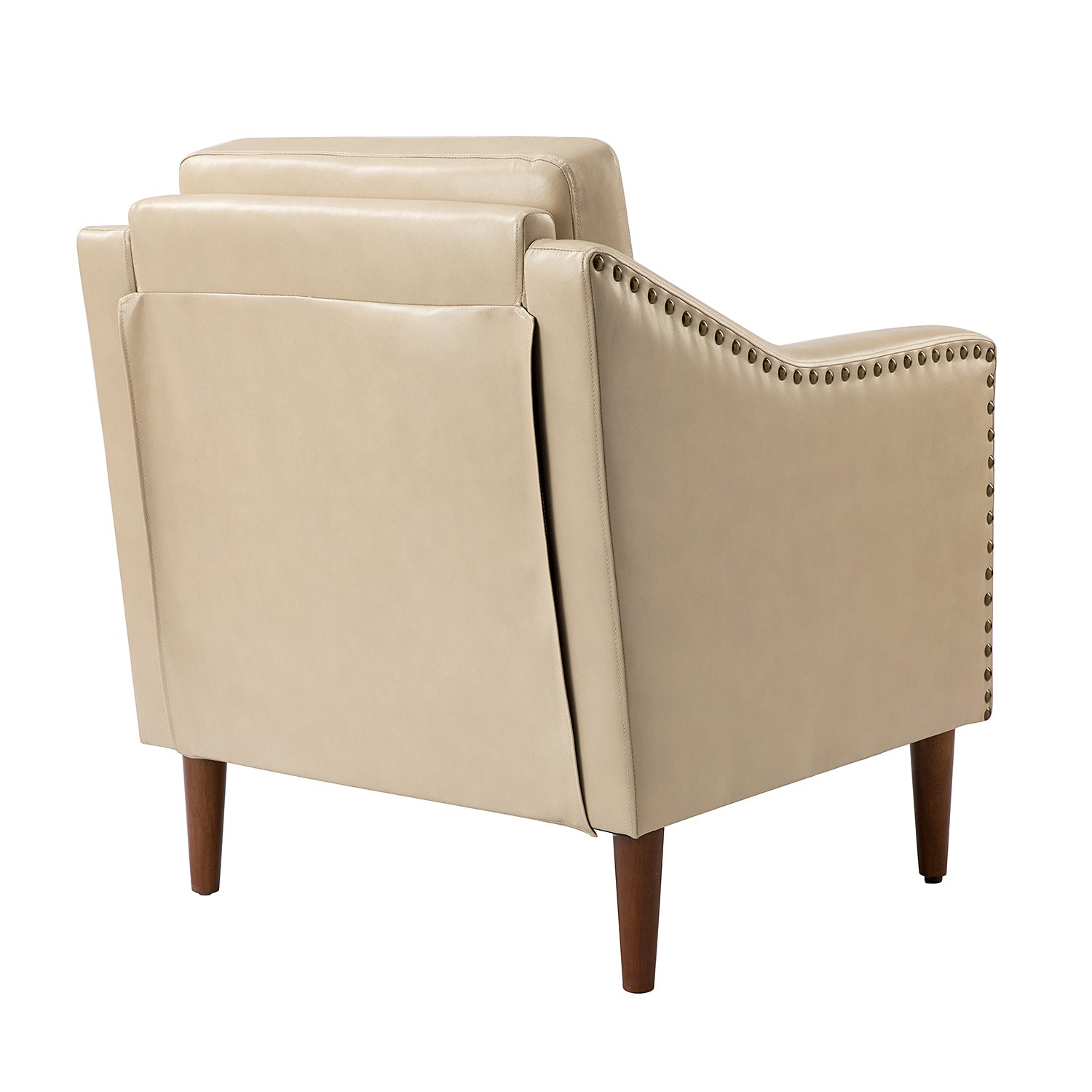 Bonita Vegan Leather Armchair in Beige