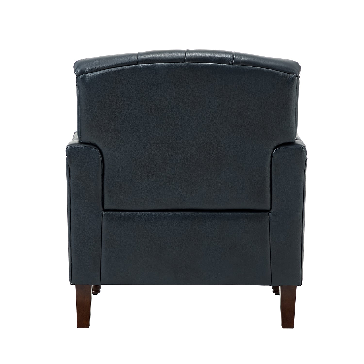 Elijah Genuine Leather Armchair in Navy