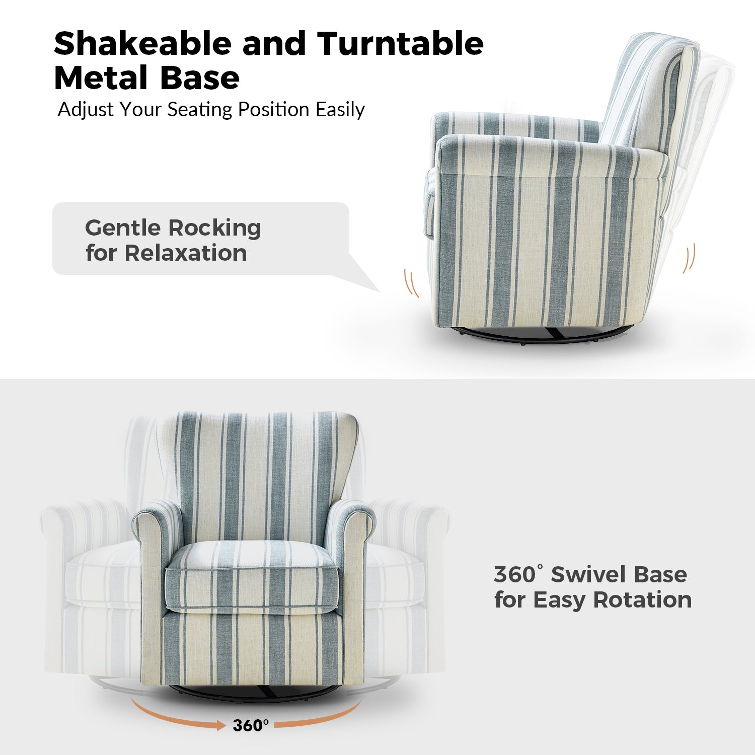 Knud Swivel Chair in Blue