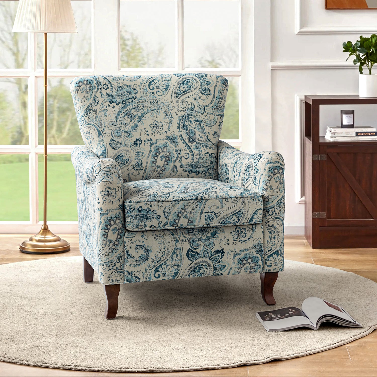 Marion Accent Chair in Blue