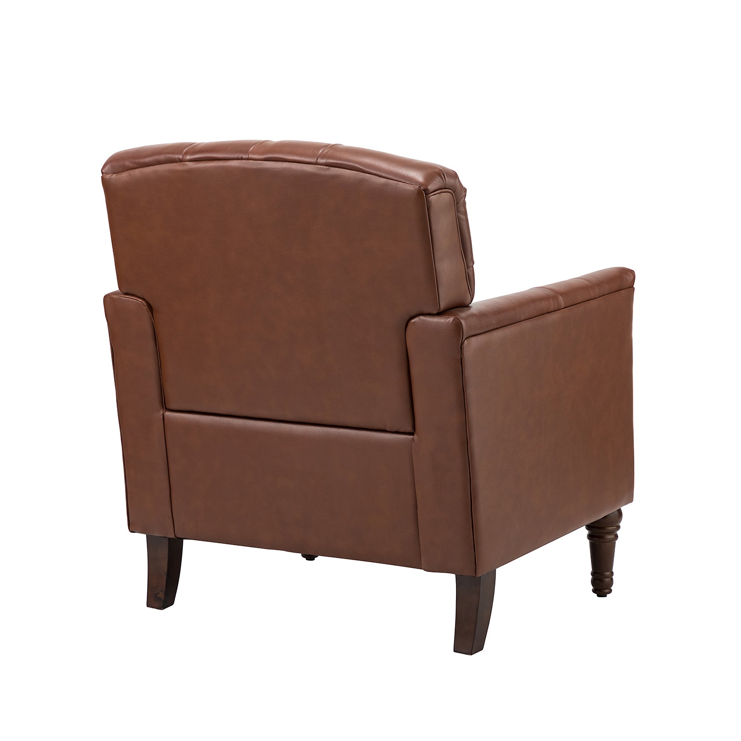 Elijah Genuine Leather Armchair in Brown