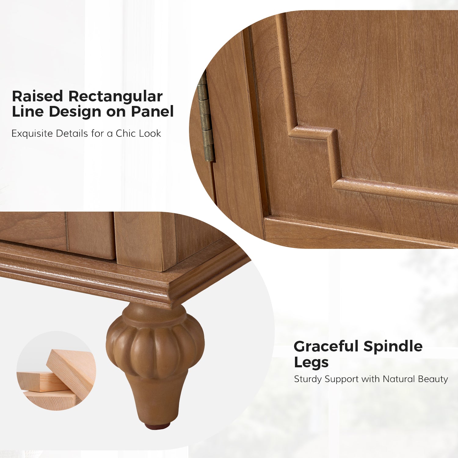 Mildred 2 Drawer Sideboard in Acorn