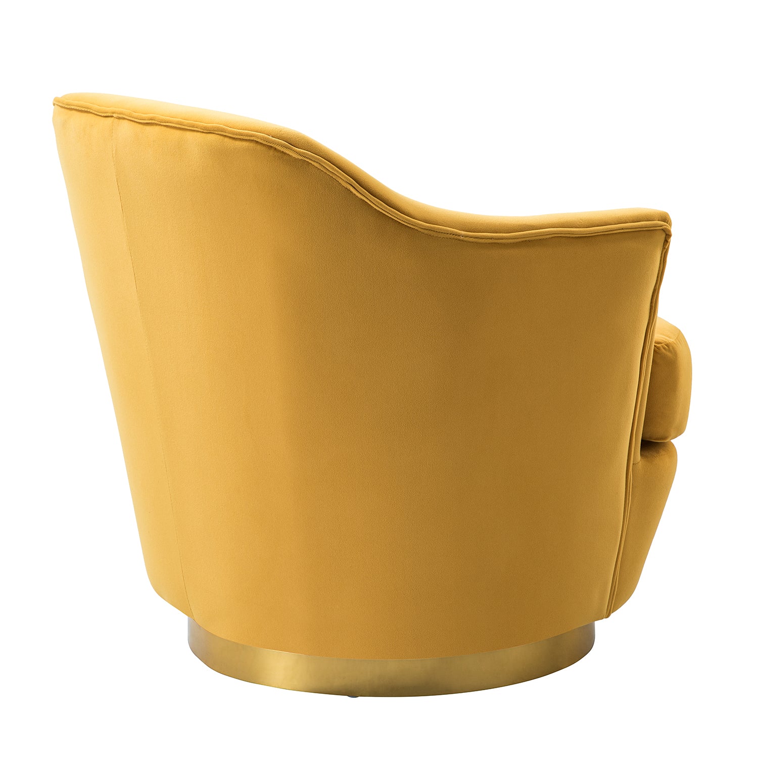 Burkhard Swivel barrel Chair in Mustard