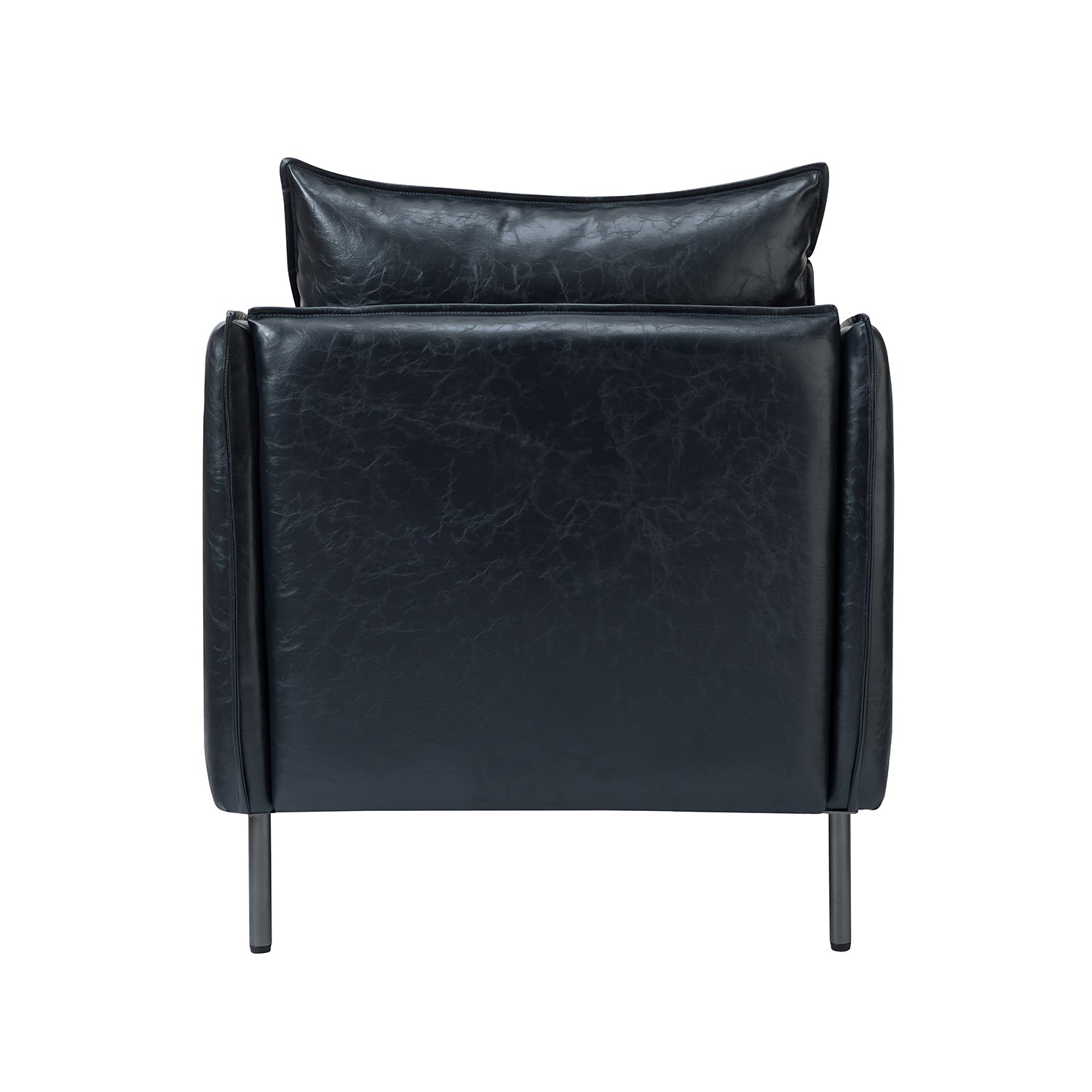 Georges Vegan Leather Armchair in Navy