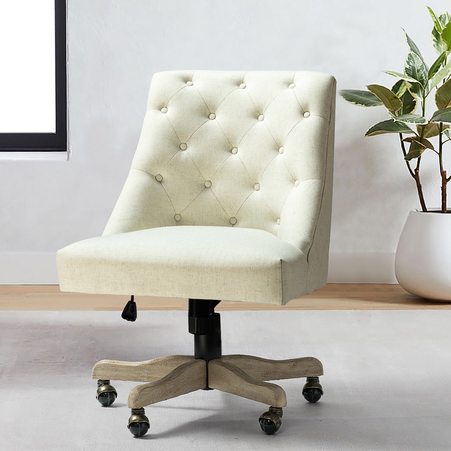 Jovita Task Chair in Ivory