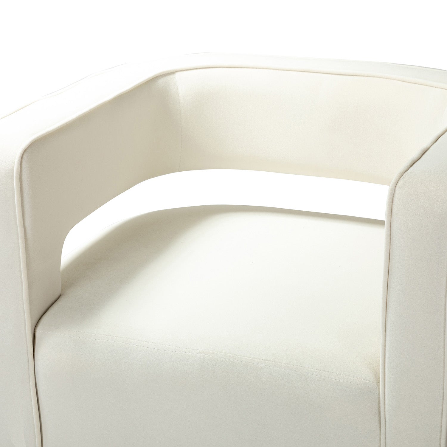 Blanca Swivel Barrel Chair in Ivory