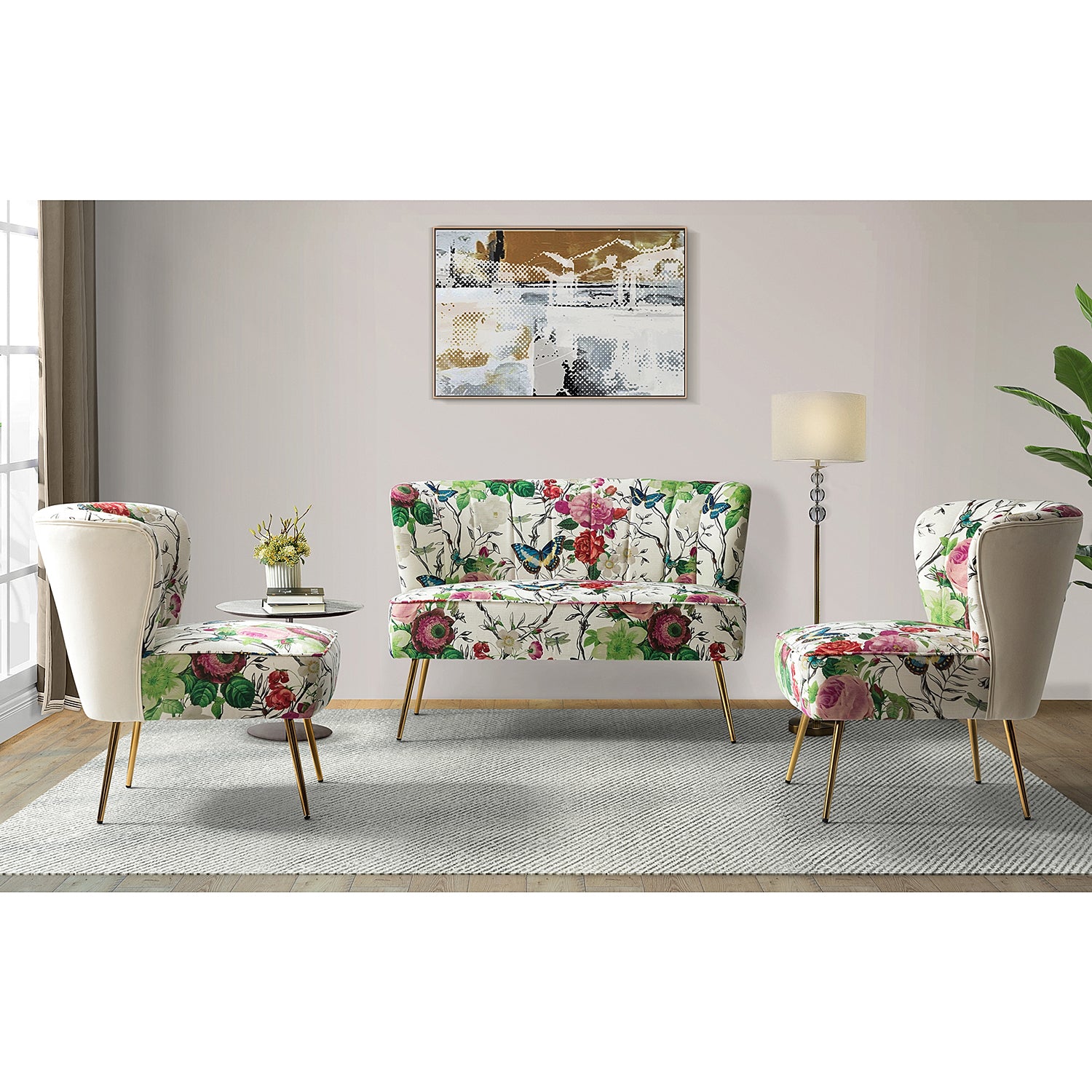 Cuneo Loveseat in Ivory