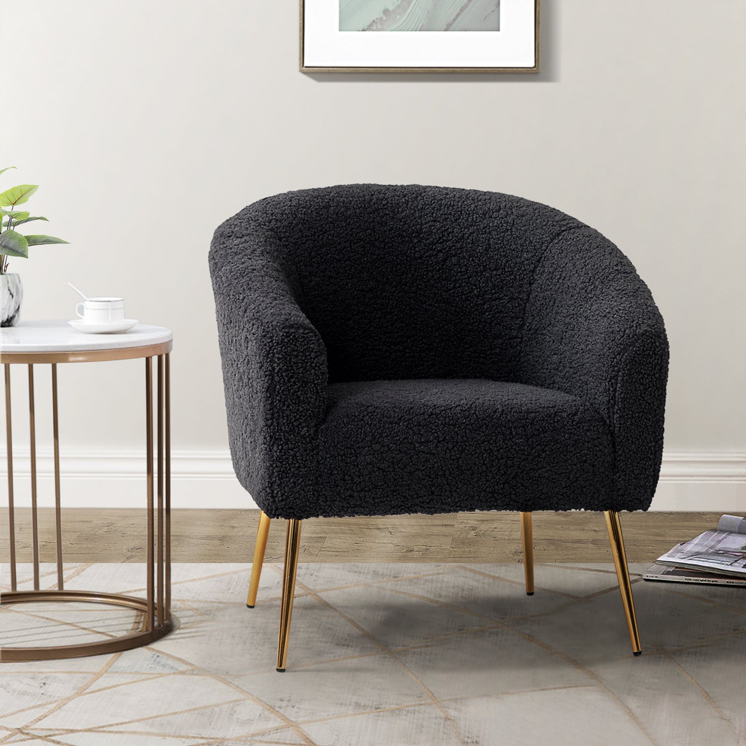 Vicenza Barrel Chair in Black