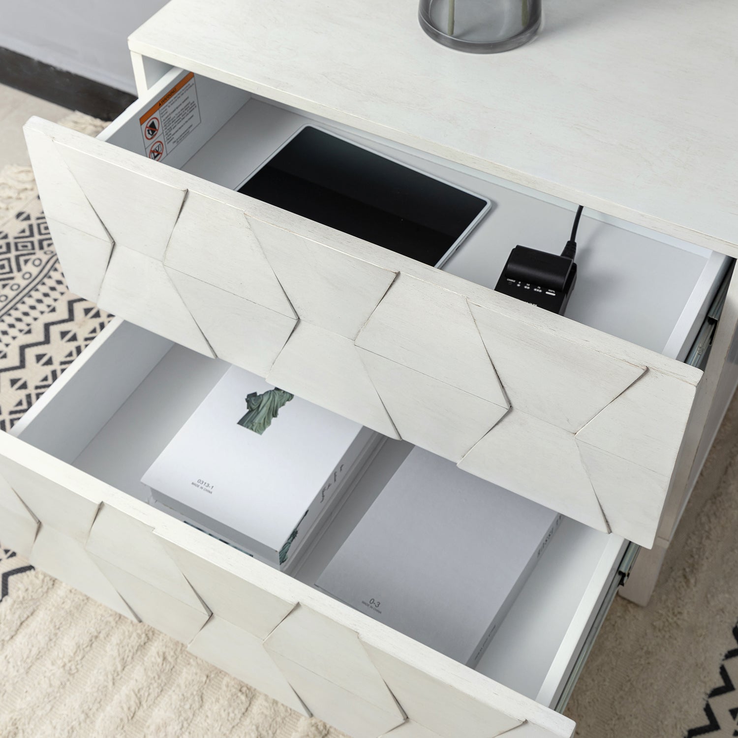 Helga Nightstand in White
