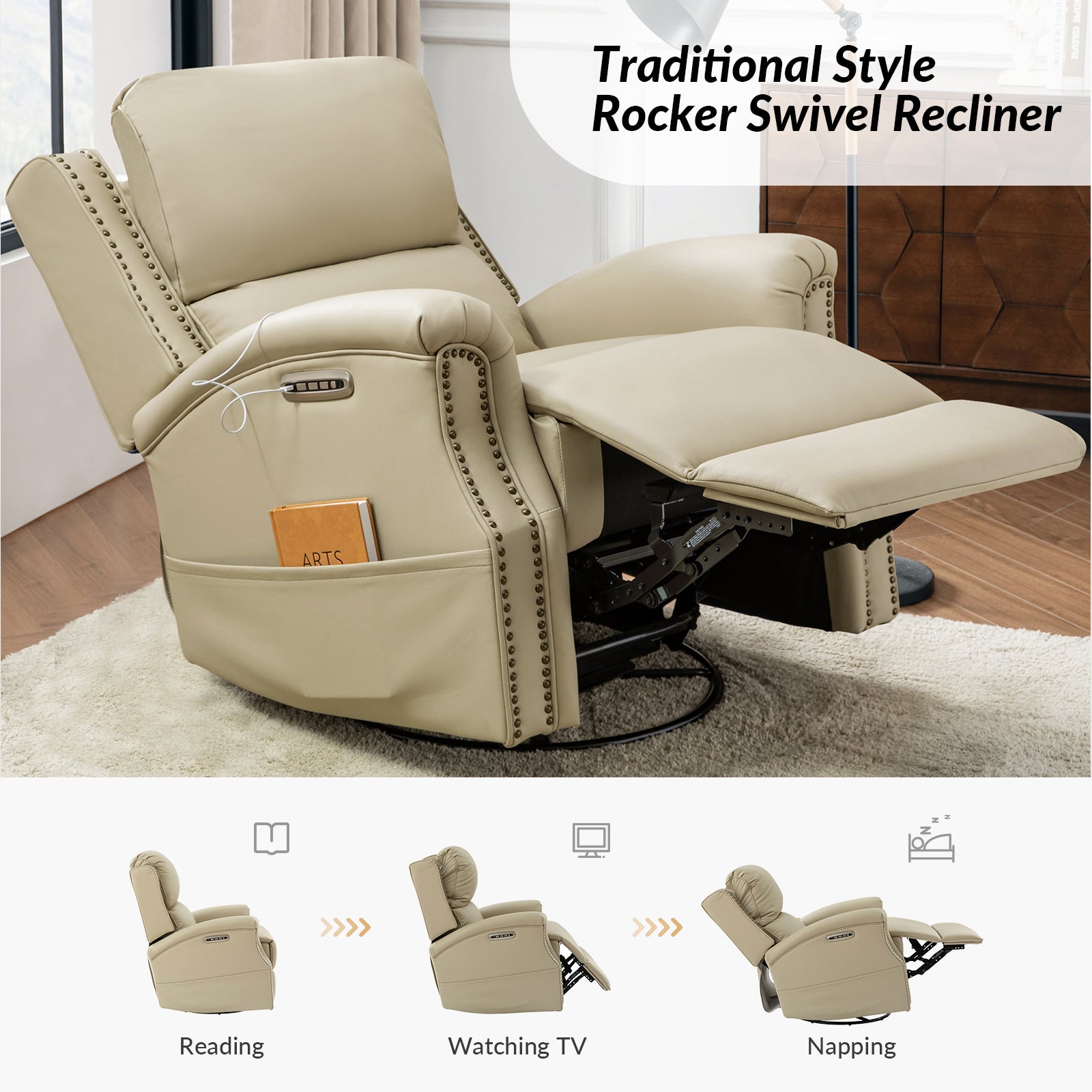 Andreas Recliner in Beige