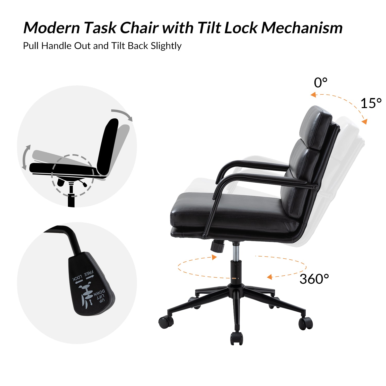 Indigo Task Chair in Black