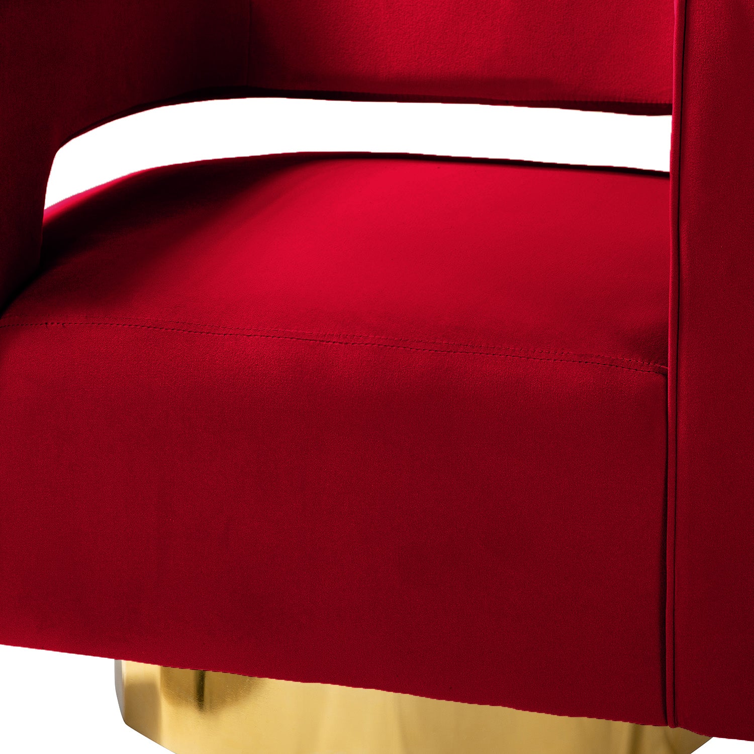 Blanca Swivel Barrel Chair in Red