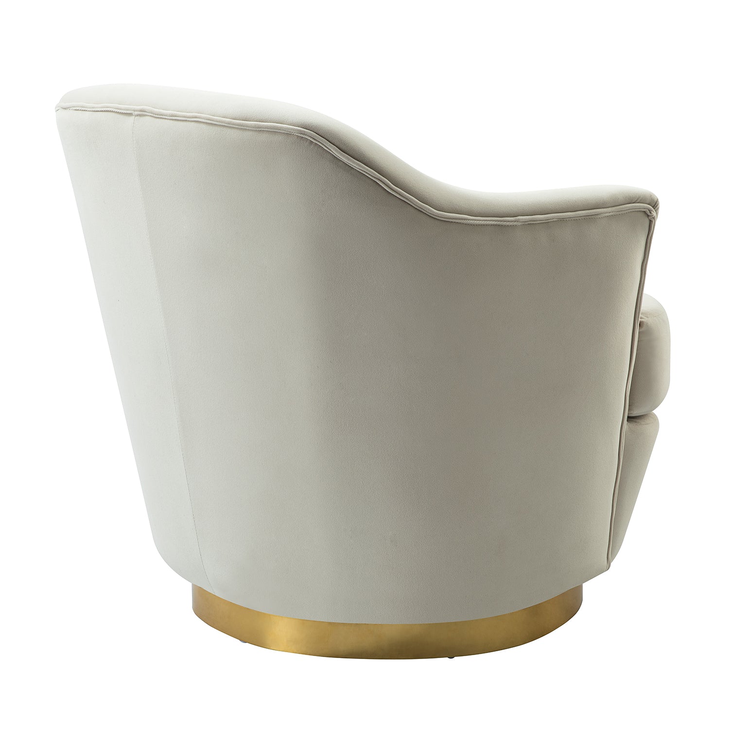 Burkhard Swivel barrel Chair in Tan