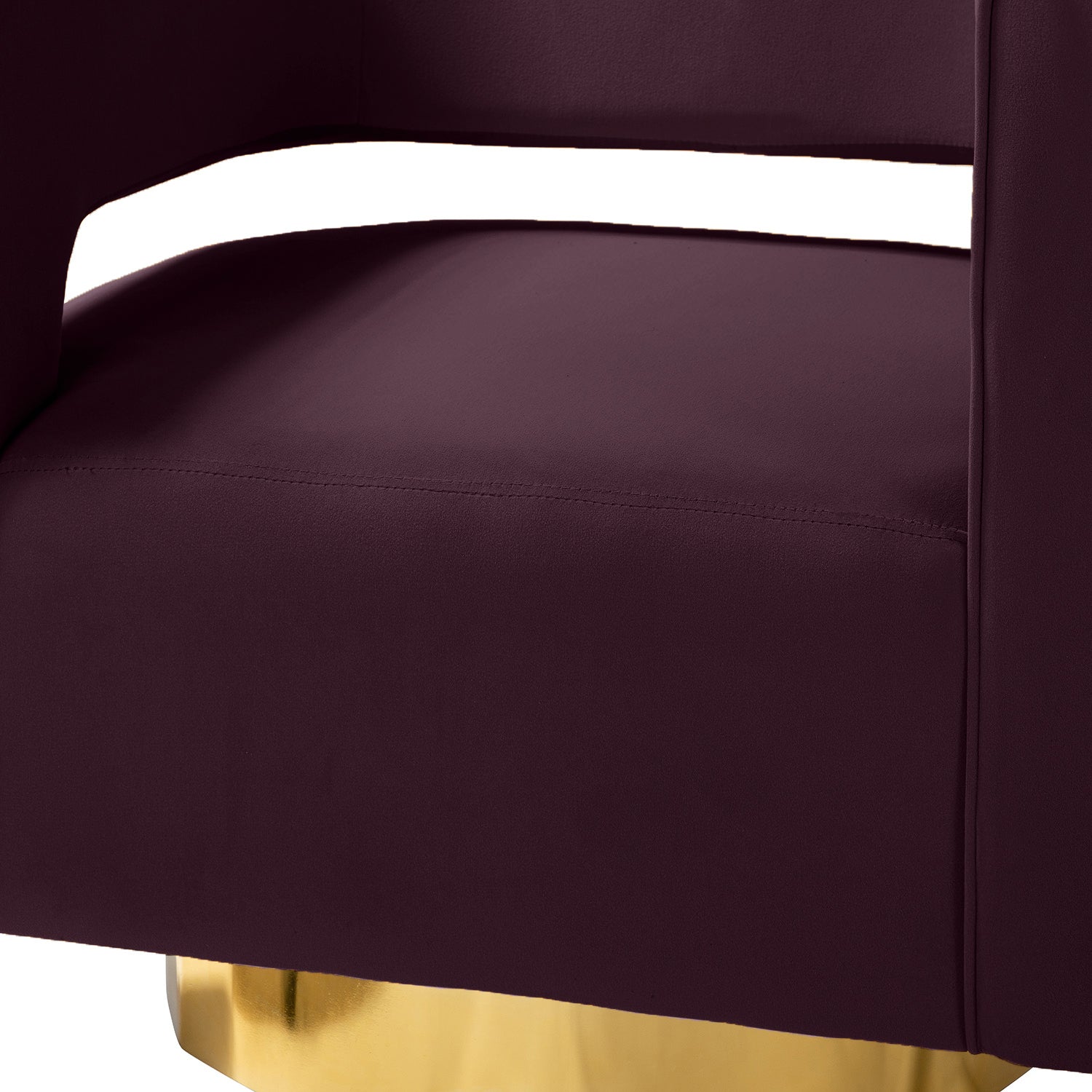 Blanca Swivel Barrel Chair in Purple