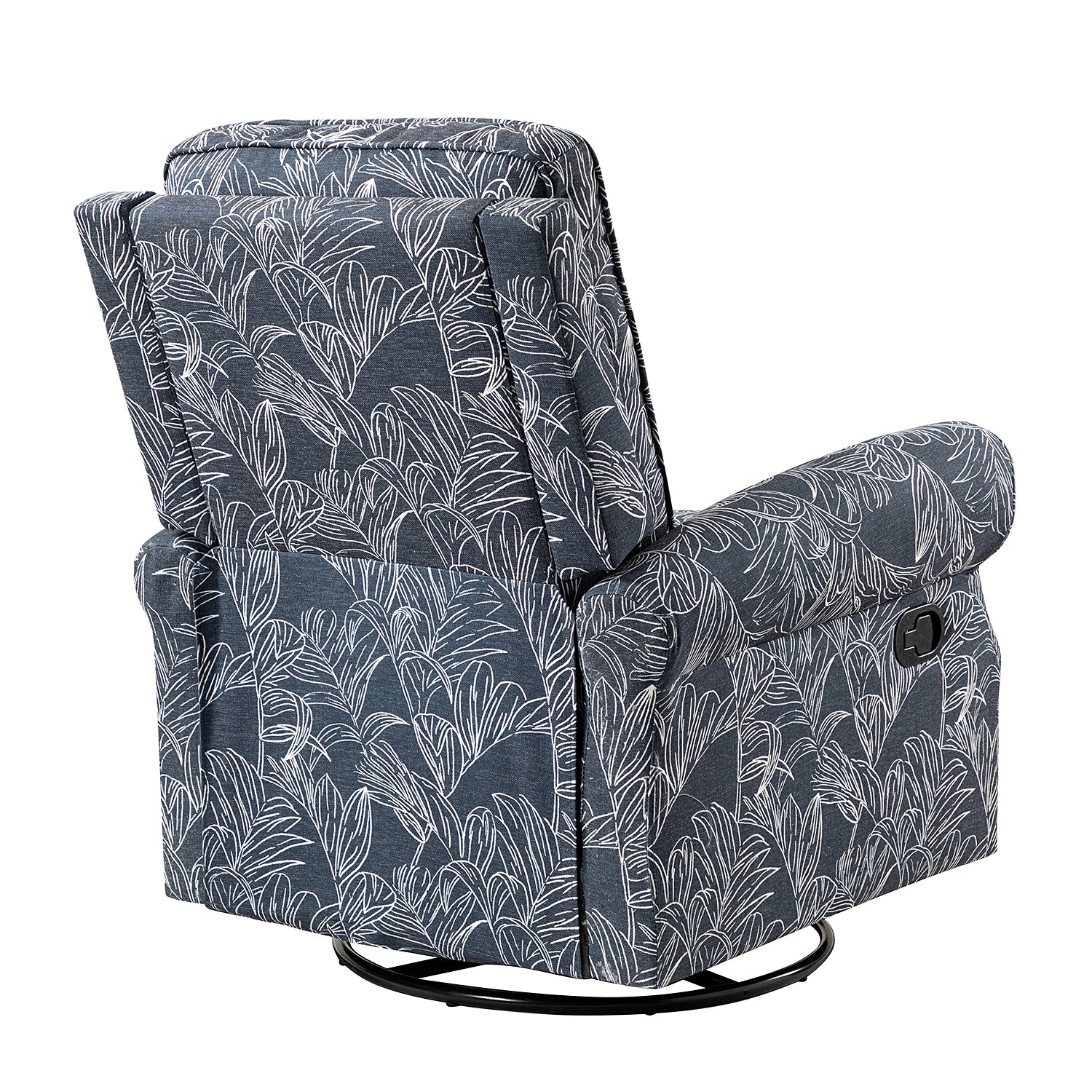 Kaspar Manual Swivel Glider Recliner in Navy