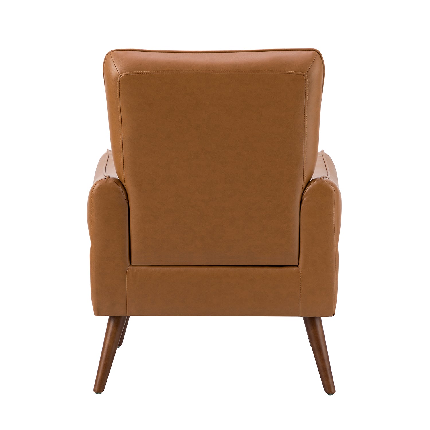 Zuri Vegan Leather Armchair in Camel
