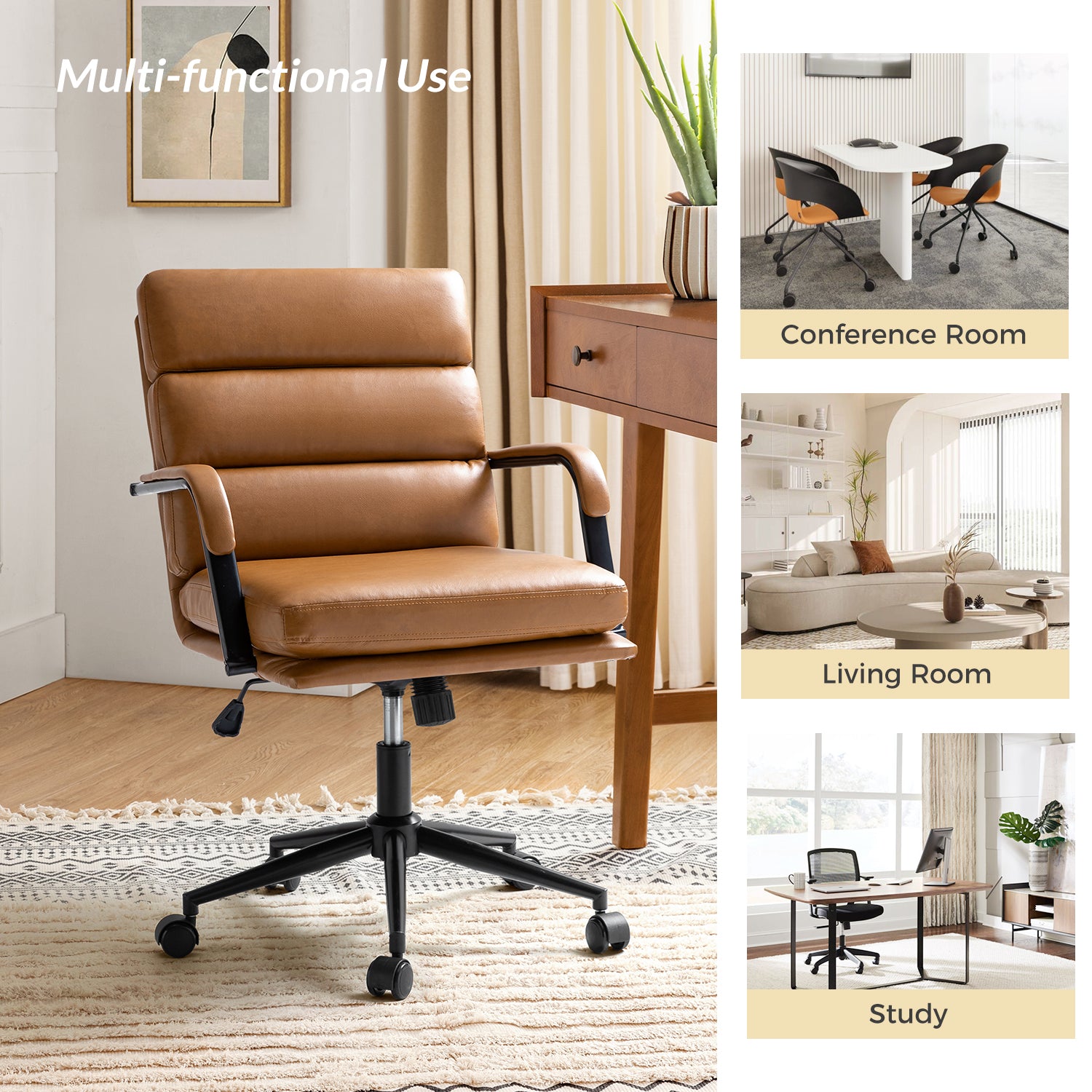 Indigo Task Chair in Camel