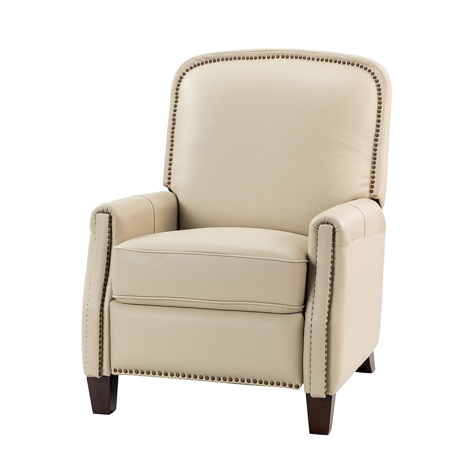 Erendiria Genuine Leather Recliner in Beige